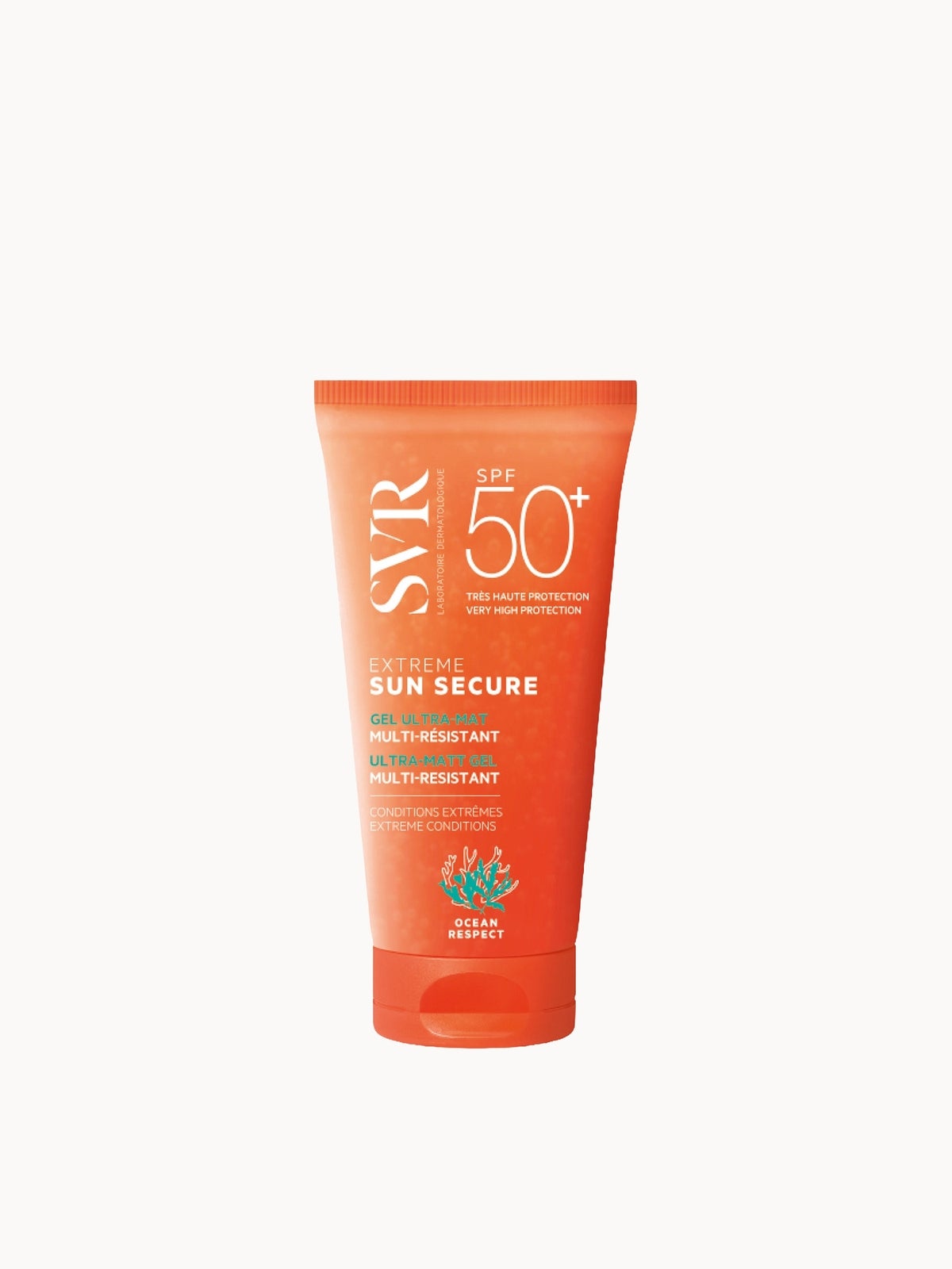 SVR SUN SECURE Extreme SPF 50+ Dry-Touch Matte FInish, Sweat, Friction & Water-Resistant Face SPF Gel, Reef-Safe, 50ml