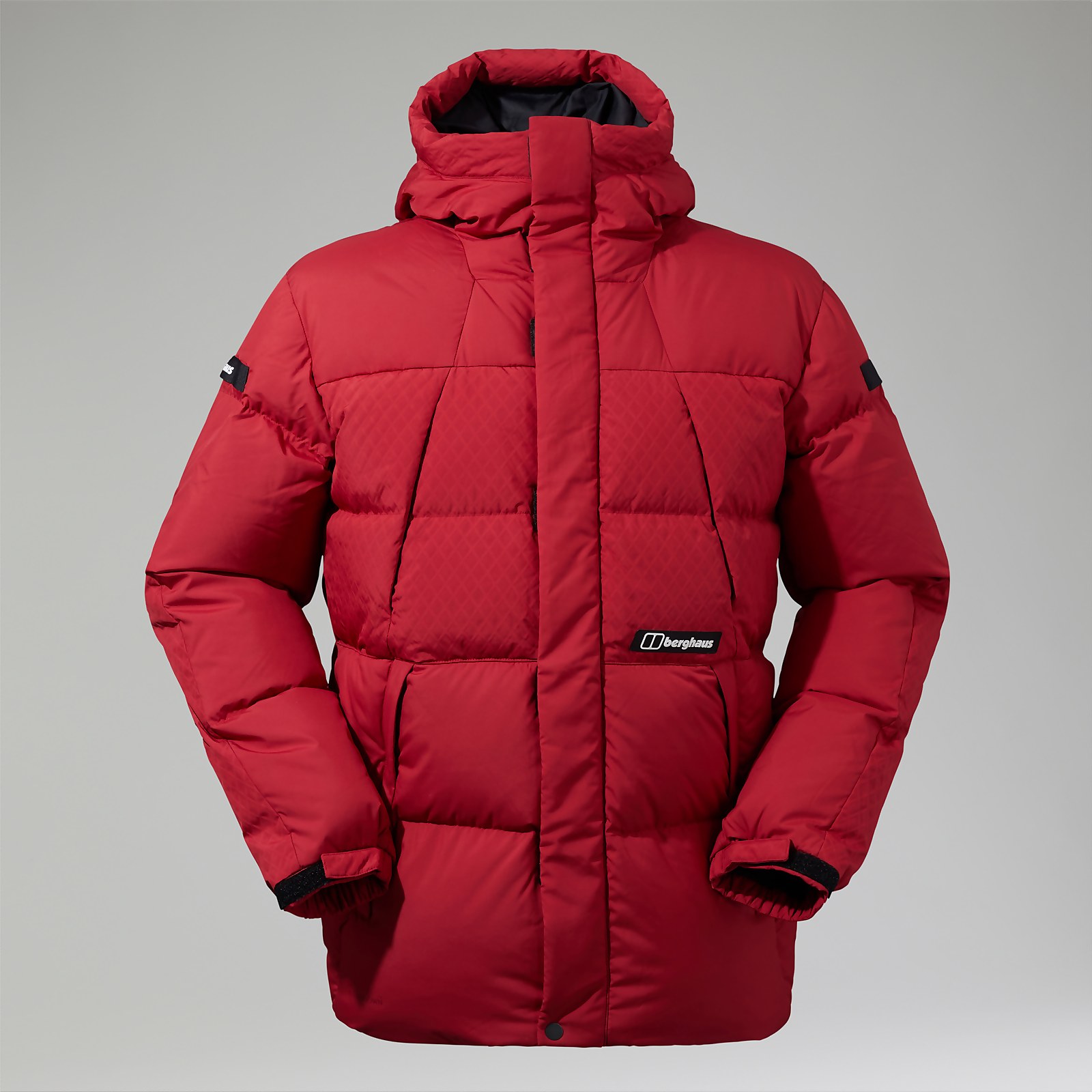 Men's Fawdon Down Jacket - Dark Red/Black