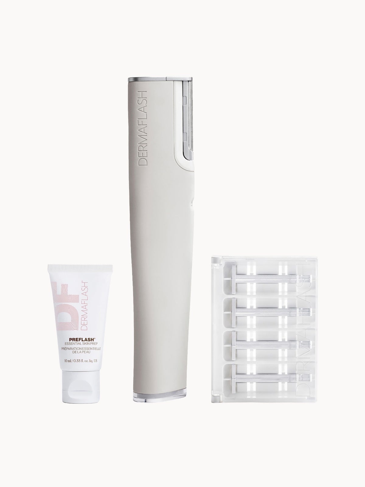 DERMAFLASH Luxe+ Advanced Sonic Dermaplaning and Peach Fuzz Removal - Stone