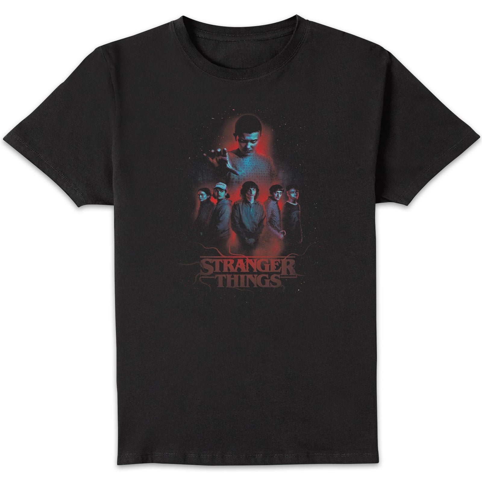 Stranger Things Characters Composition Unisex T-Shirt - Black - 3XL