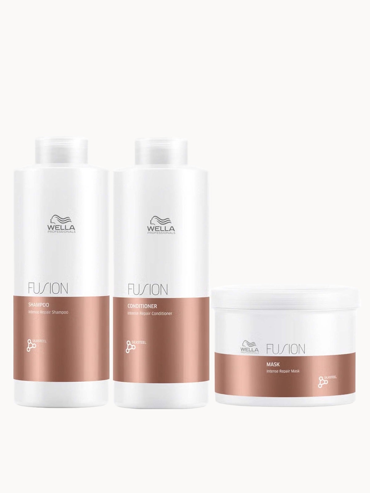 Wella Professionals Fusion Repair Shampoo, Conditioner and Mask Super Size Regime Bundle