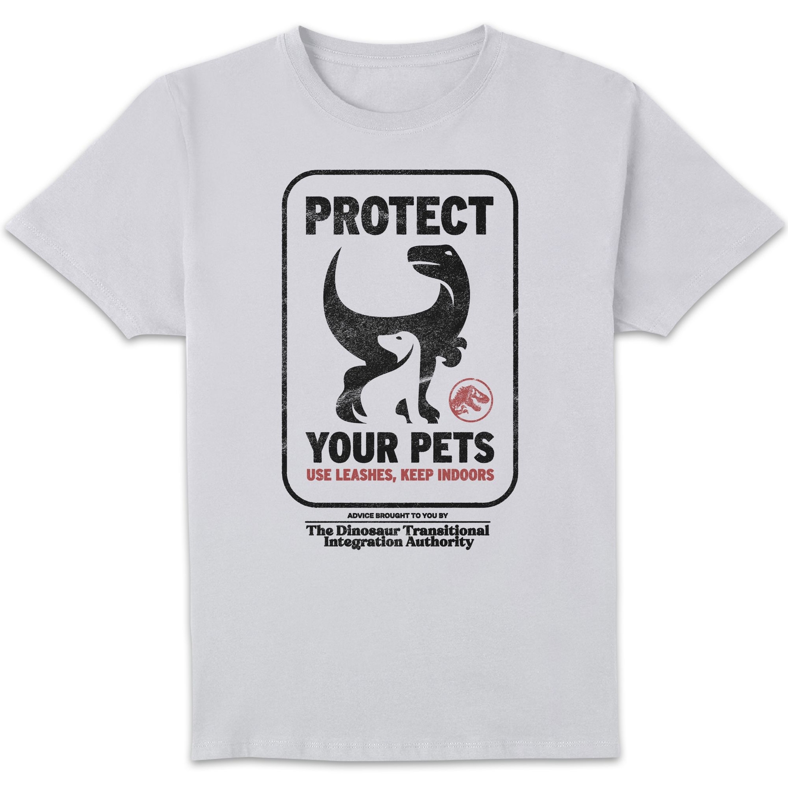 Jurassic World Protect Your Pets Men's T-Shirt - White - XXL