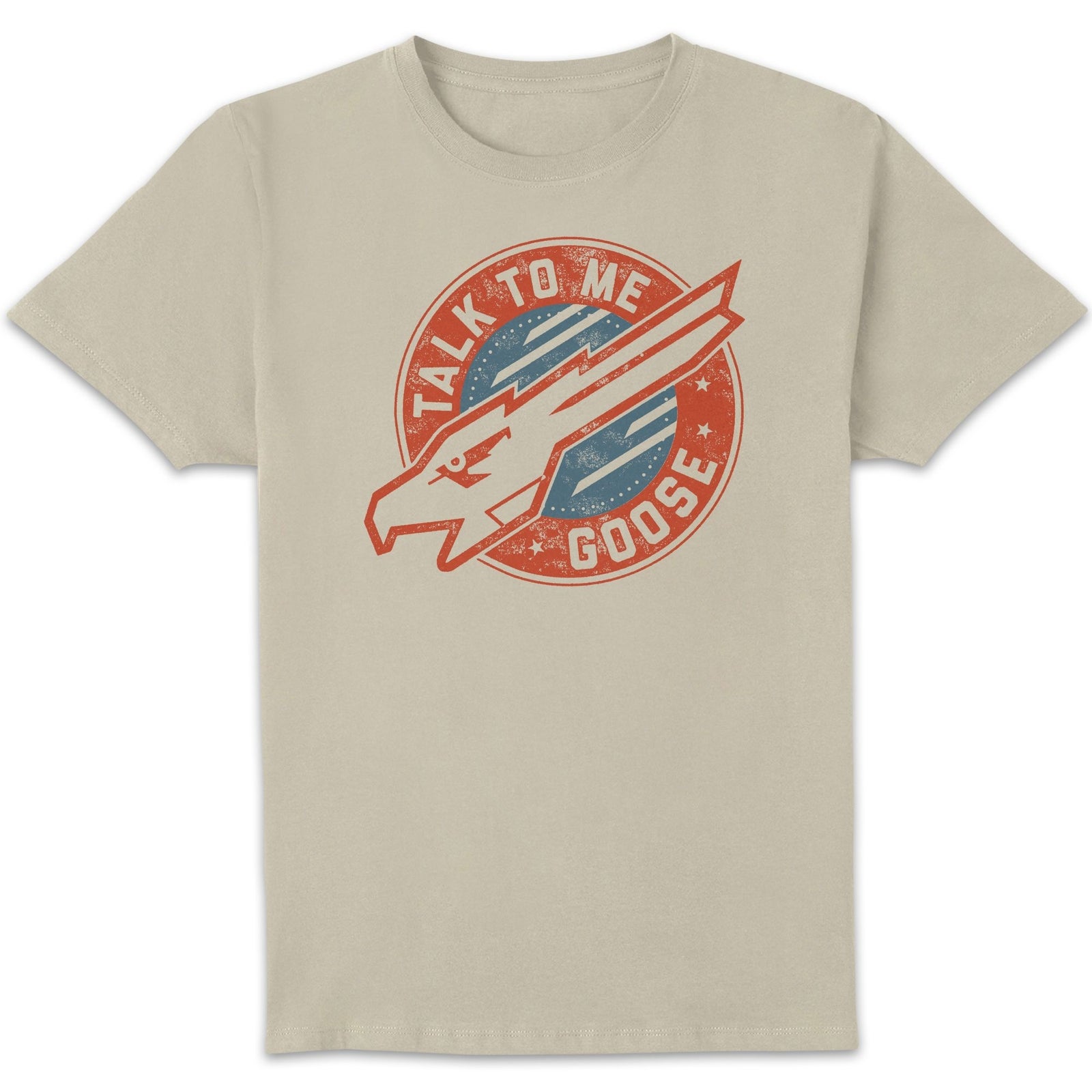 Top Gun Talk To Me Goose Unisex T-Shirt - White Vintage Wash - M
