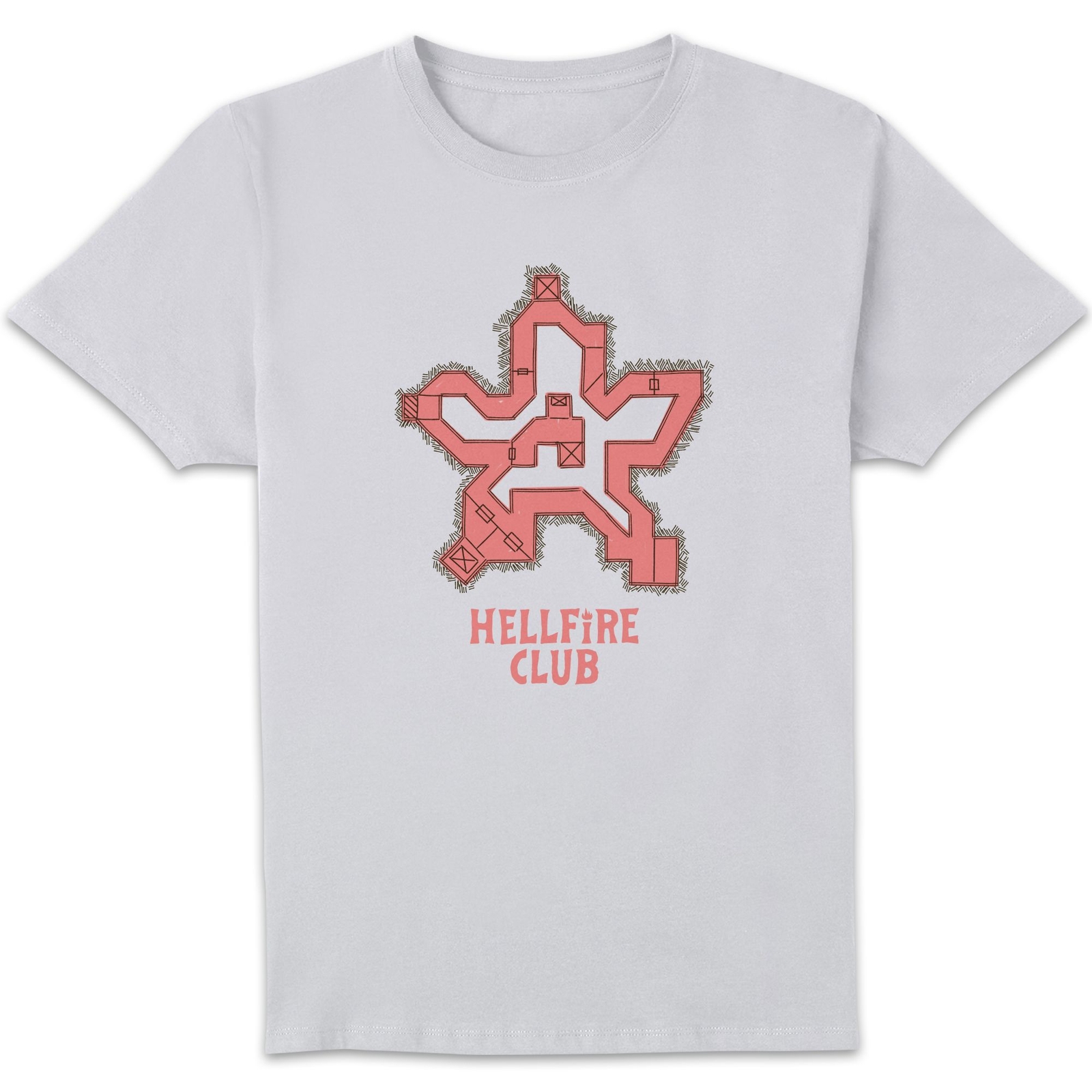 Stranger Things Map Unisex T-Shirt - White - M