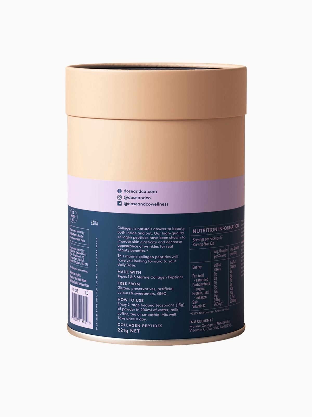 Dose & Co Marine Collagen Unflavored 221g 2