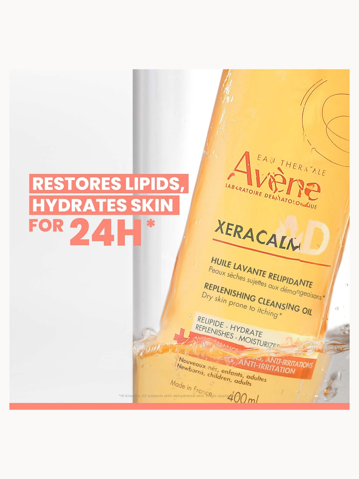 Avène XeraCalm A.D Lipid-Replenishing Cleansing Oil for Dry, Itchy Skin 400ml 3