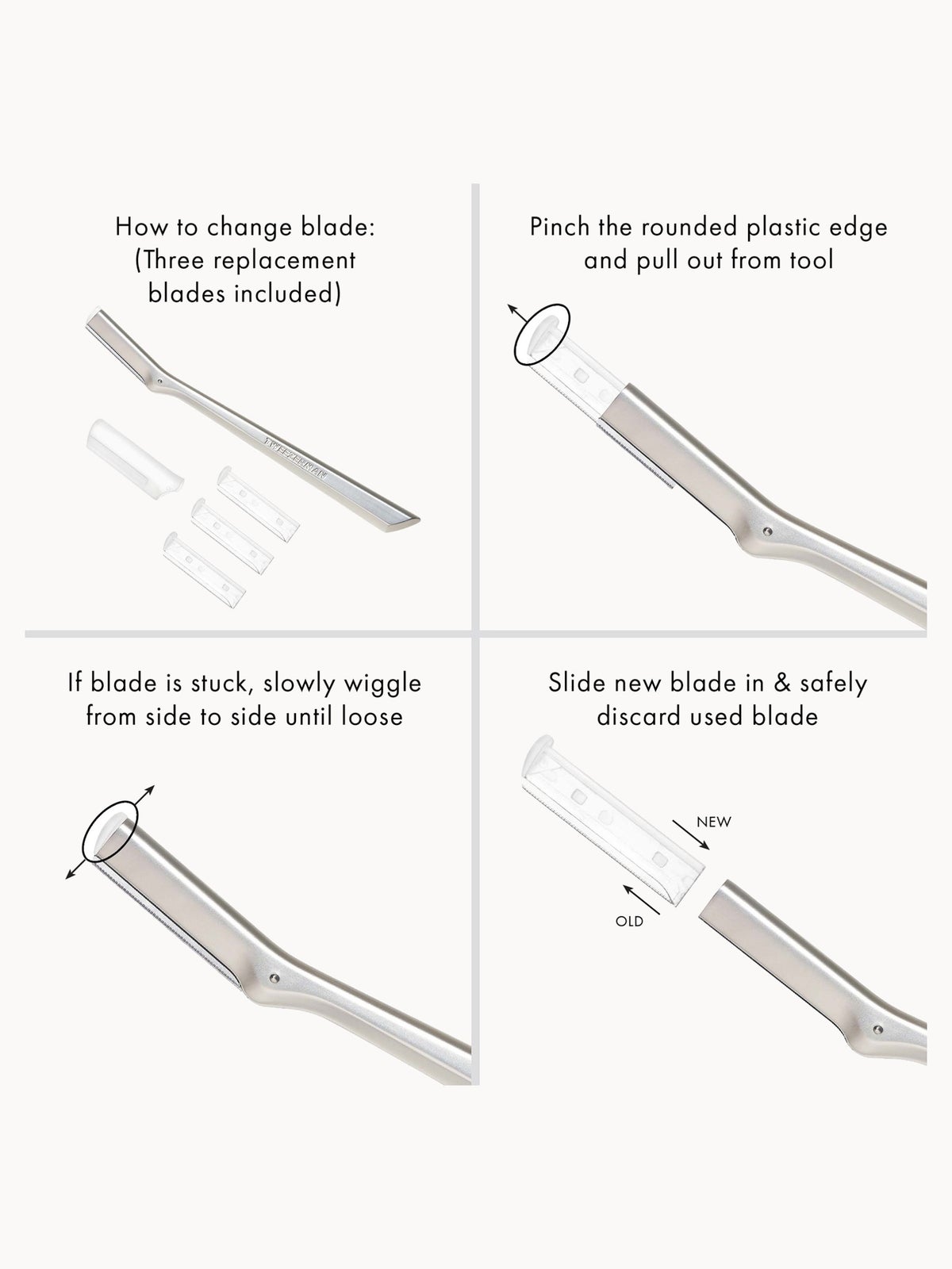 Tweezerman Facial Razor Replacement Blades 2