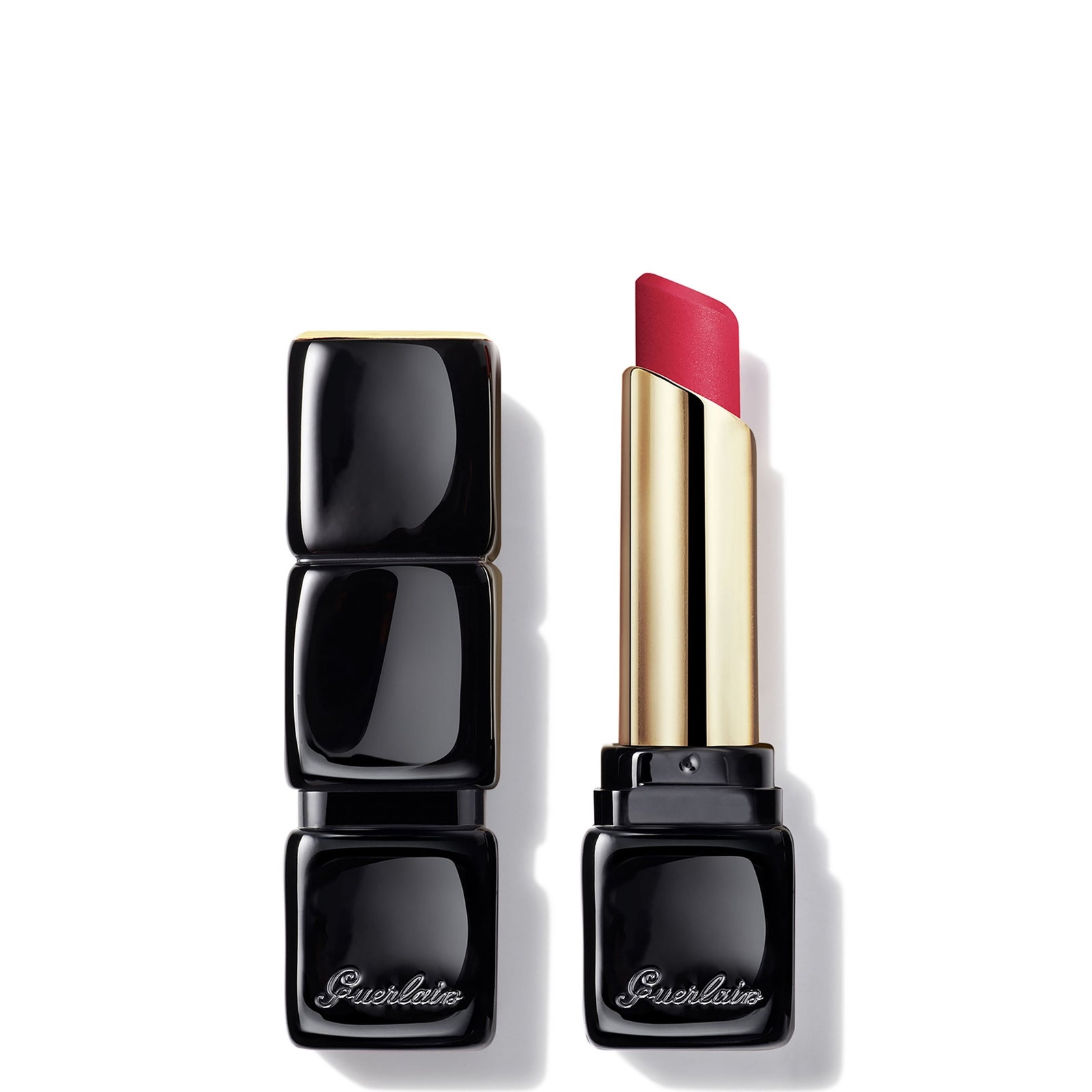 GUERLAIN Kisskiss Tender Matte 16 Hour Comfort Lightweight Luminous Matte Lipstick 2.8g (Various Shades) - 666 Lucky Pink
