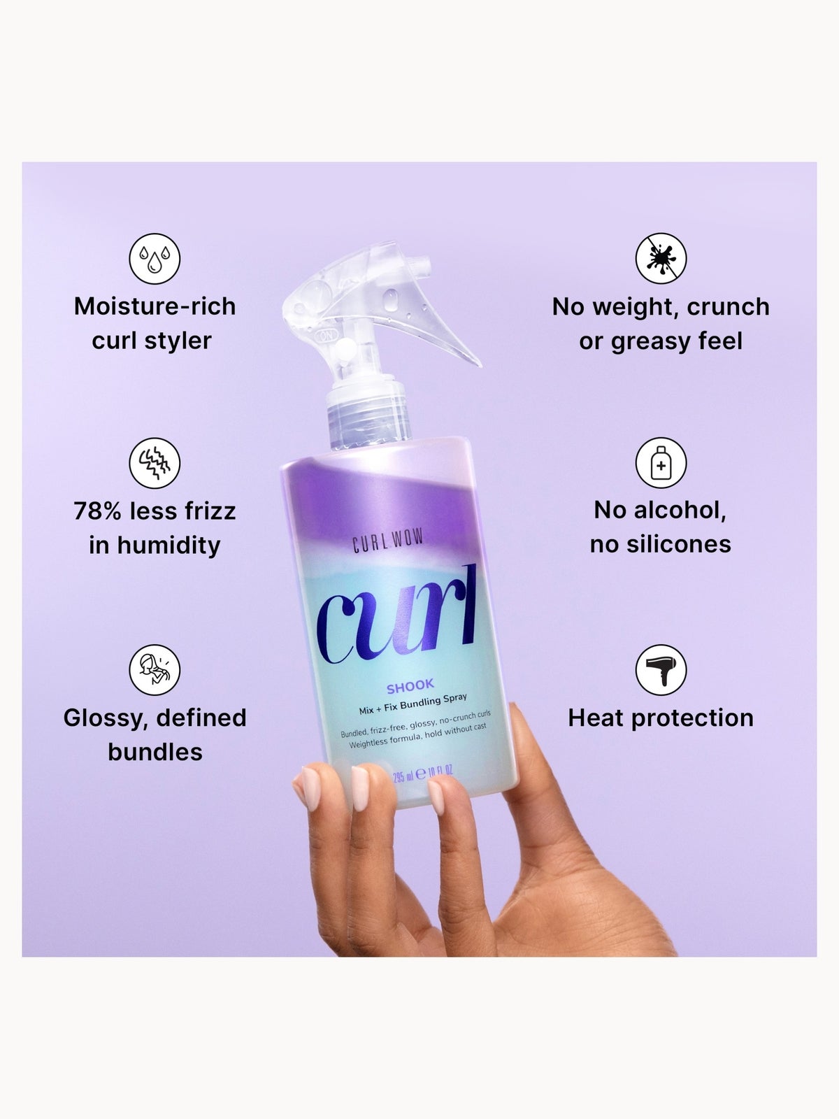 Color Wow Curl Wow SHOOK Mix + Fix Bundling Spray 295ml 4