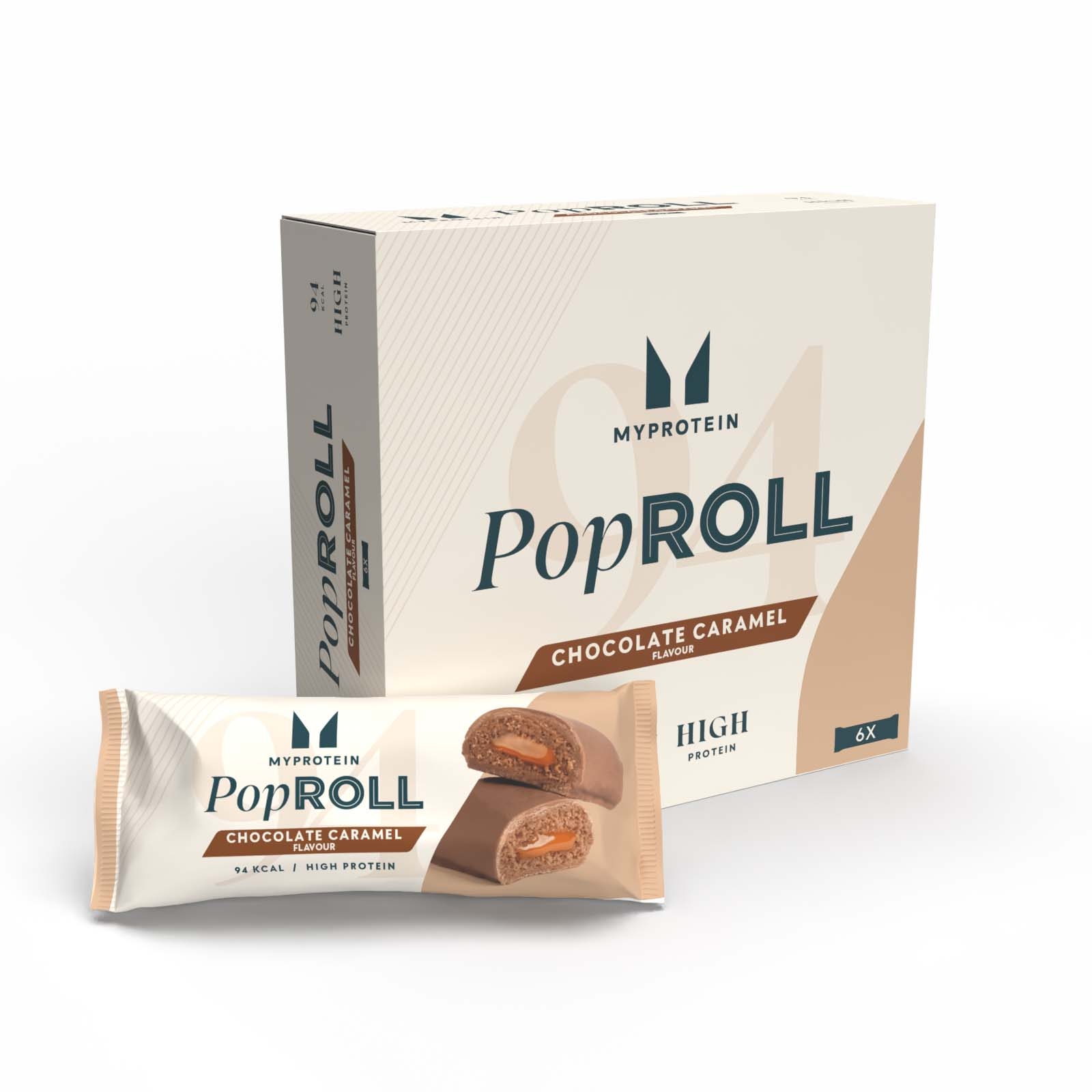 Myprotein UK MyProtein Pop Roll Protein Snack - 6 x 27g - Chocolate Caramel