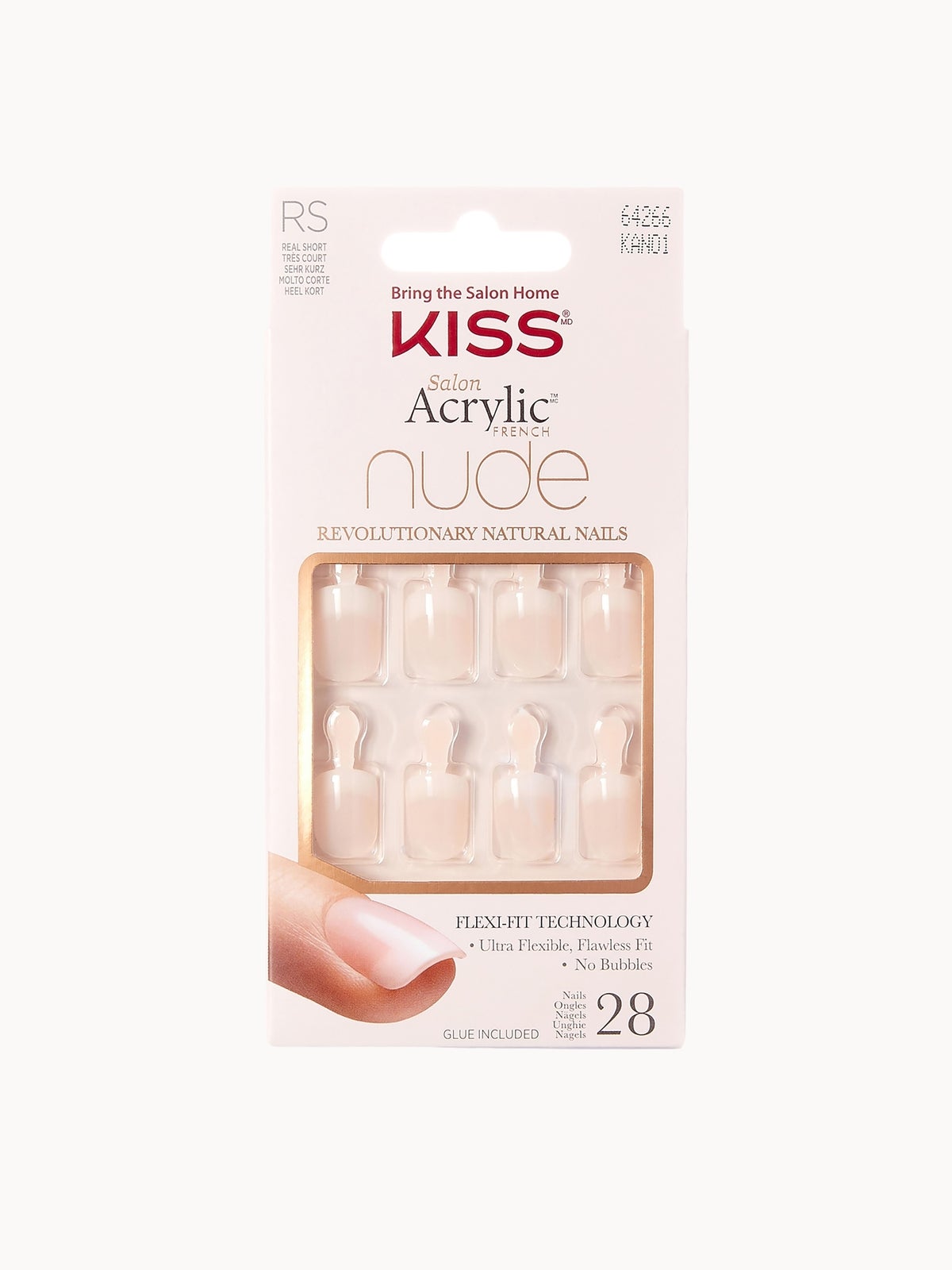 Kiss Salon Acrylic Nude Nails- Breathtaking