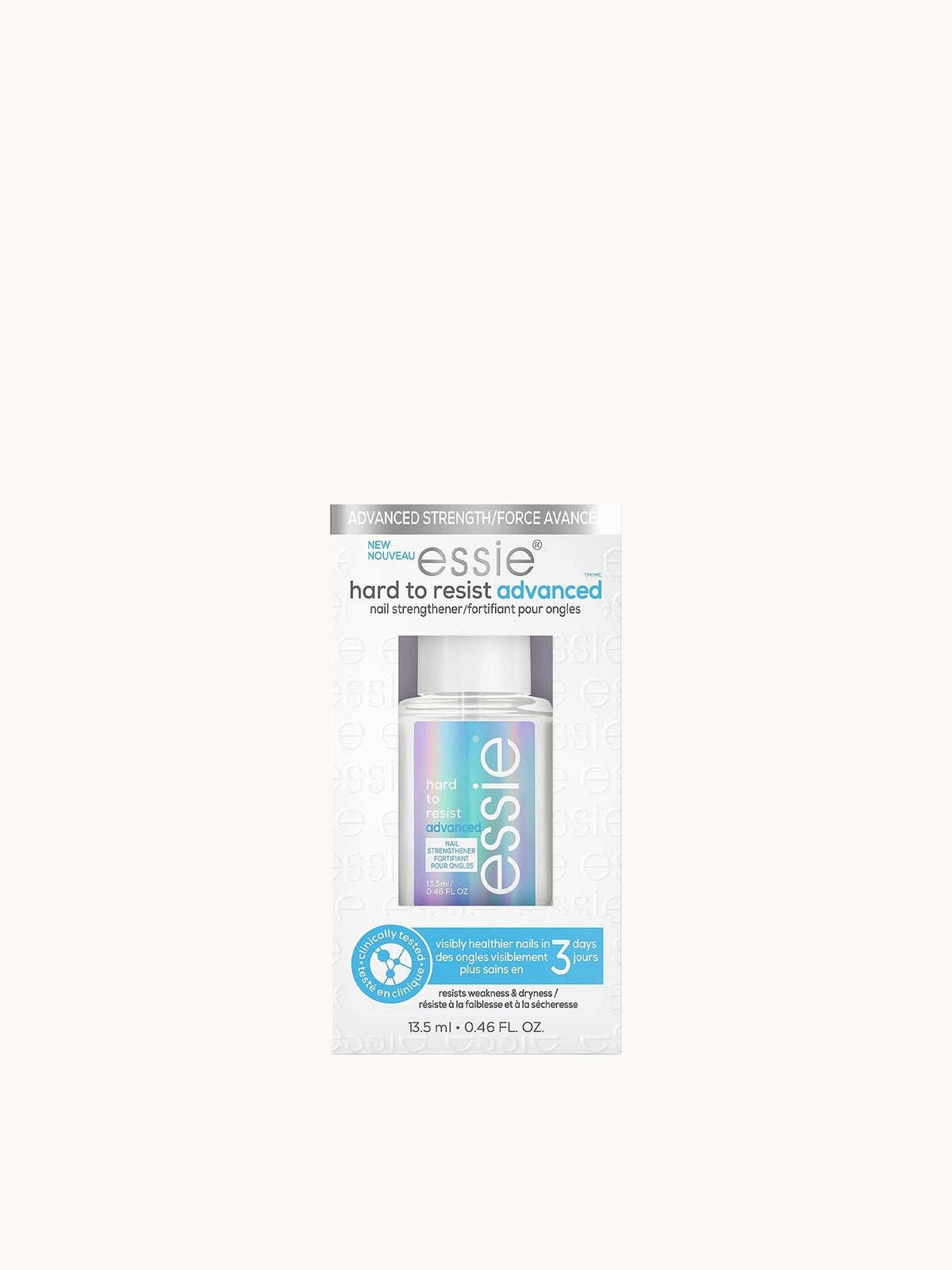 Essie Hard to Resist Nail Strengthener - Clear 13.5ml Base Coat for Strong, Healthy Nail Growth & Repair, photo 2