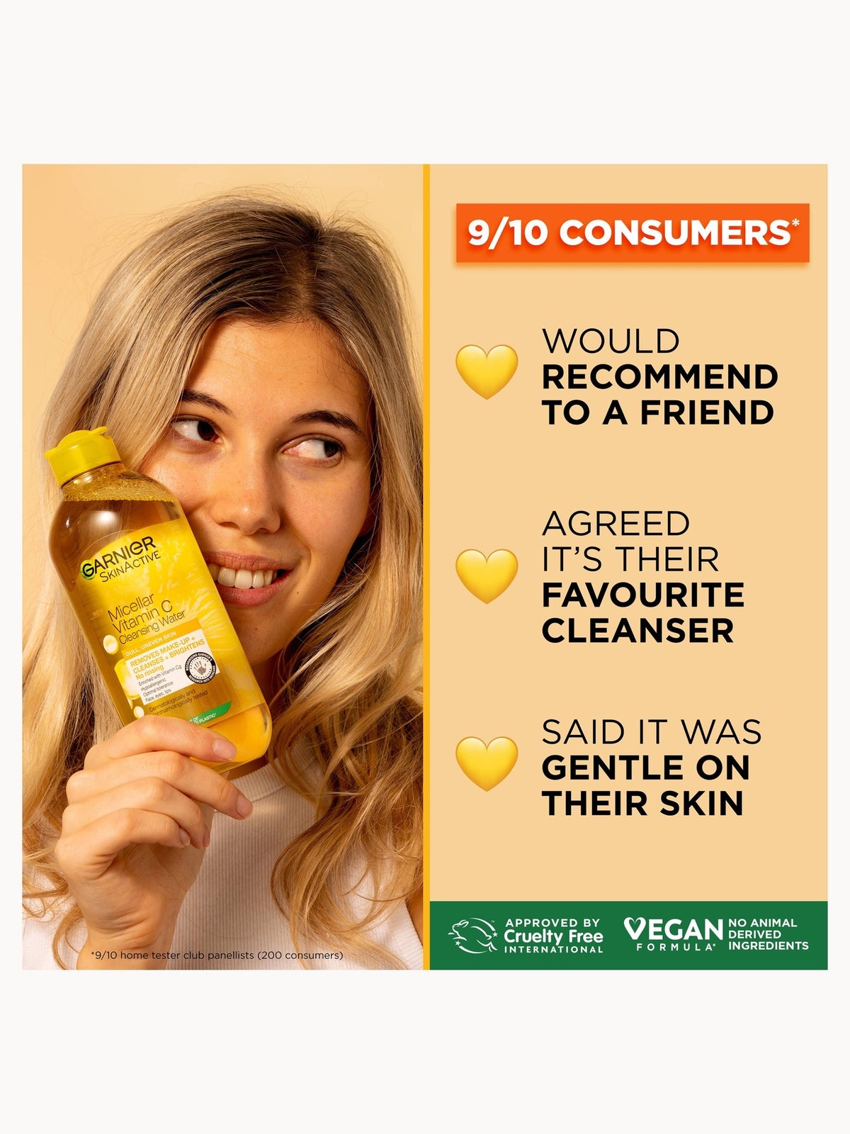 Garnier Micellar Vitamin C Water, Gentle face Cleanser & Makeup Remover, Brightening Formula, 700ml 2