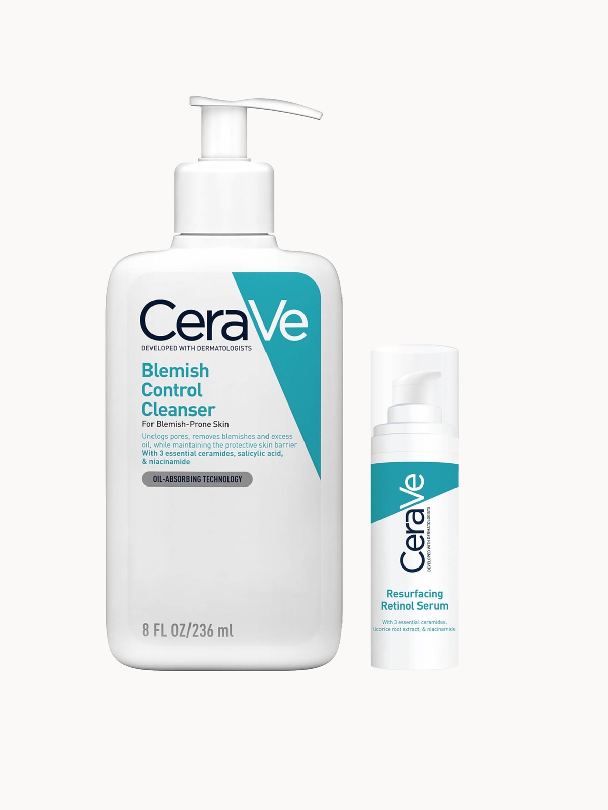 CeraVe Cleanse and Smooth Duo for Blemish-Prone Skin