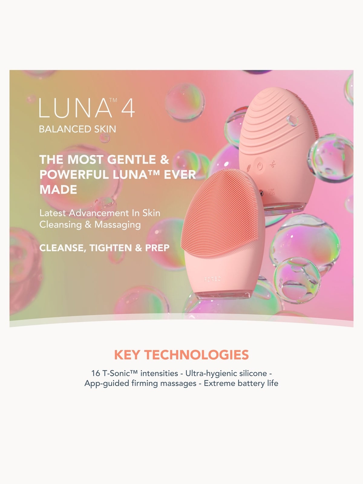 FOREO LUNA 4 Smart Facial Cleansing and Firming Massage Device - Balanced Skin 2