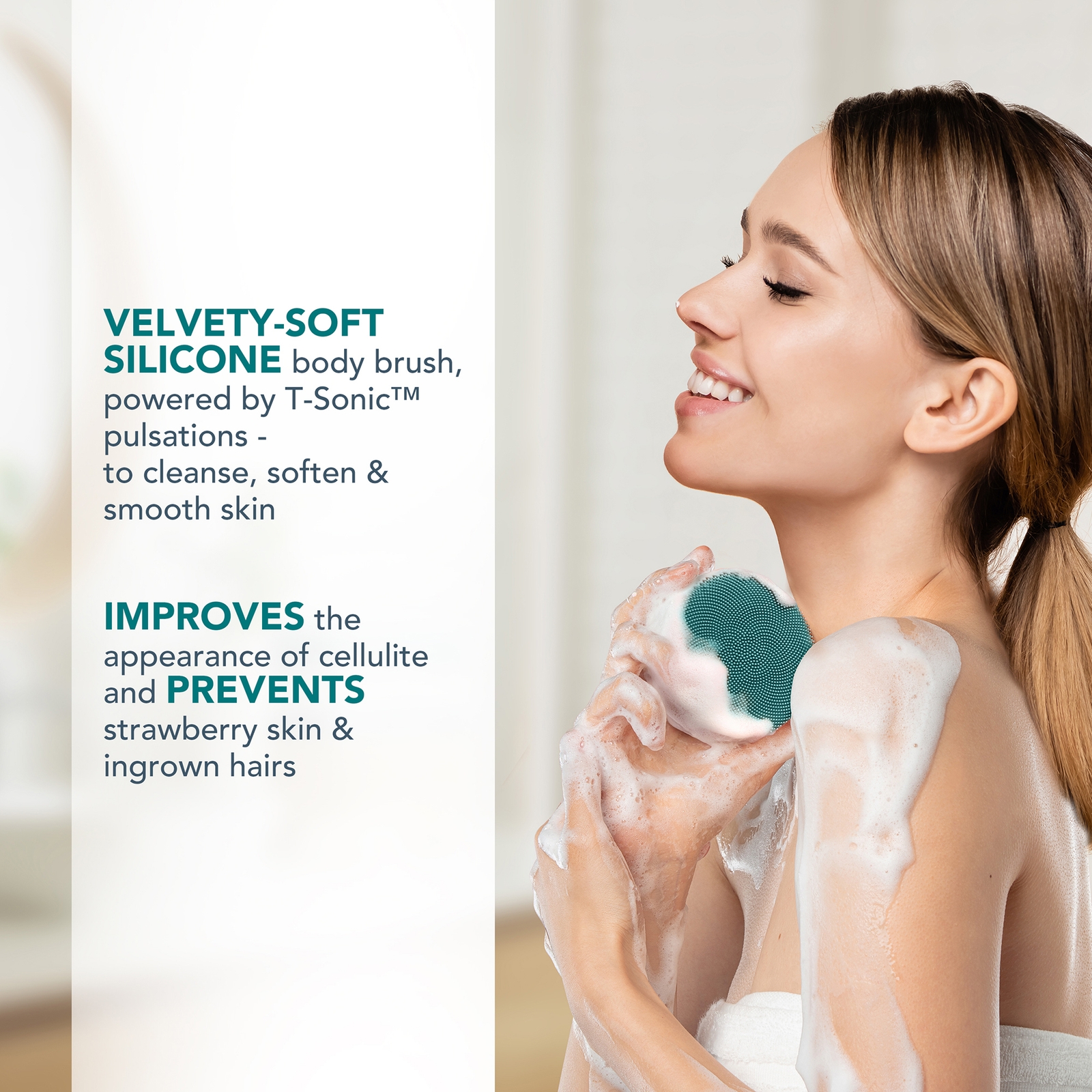 Thumbnail - FOREO LUNA 4 BODY T-Sonic Massaging Body Brush (Various Shades) - Evergreen