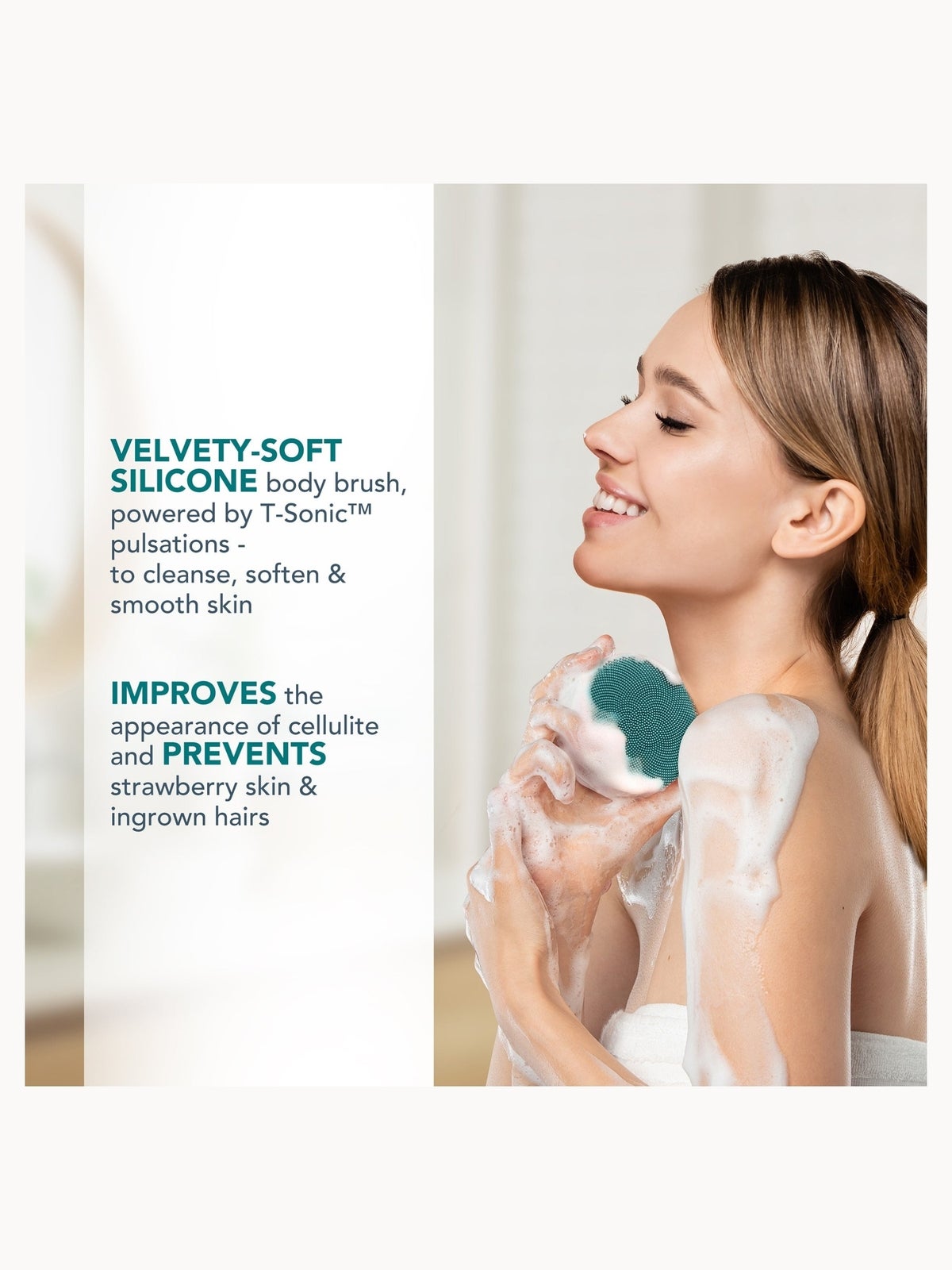 FOREO LUNA 4 BODY T-Sonic Massaging Body Brush (Various Shades) - Evergreen 3