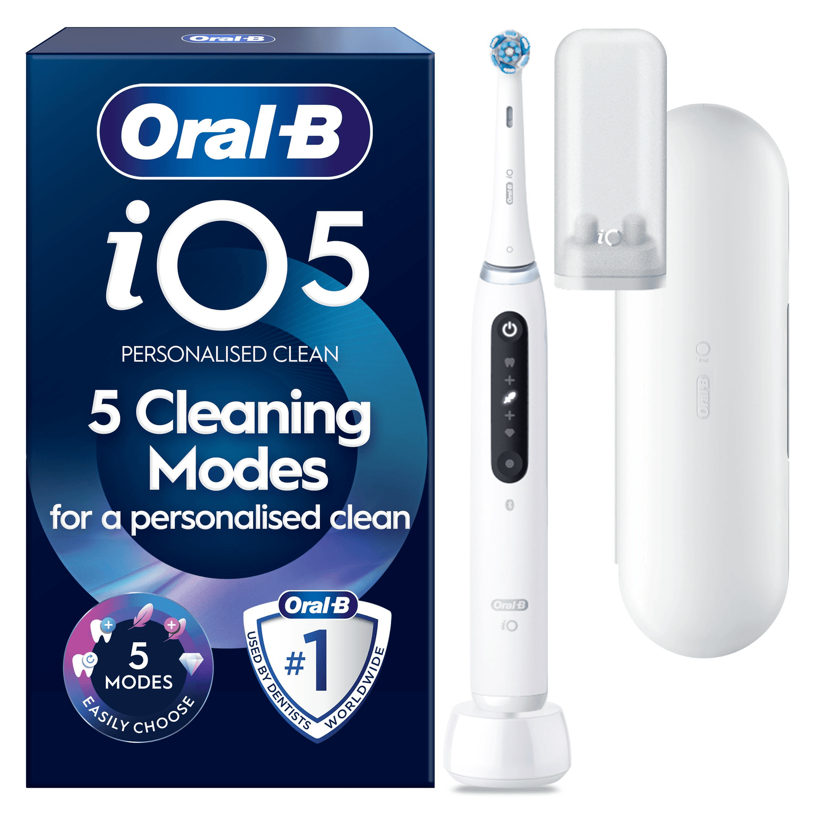 Oral B iO5 White Electric Toothbrush Designed By Braun - Toothbrush