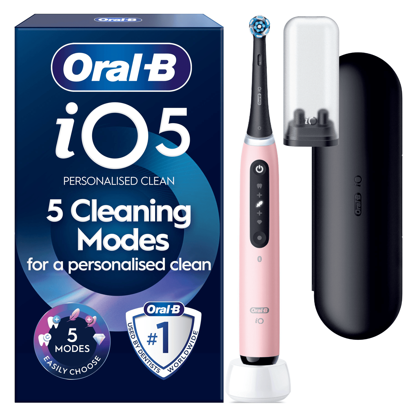 Oral B iO5 Pink Electric Toothbrush Designed By Braun - Toothbrush