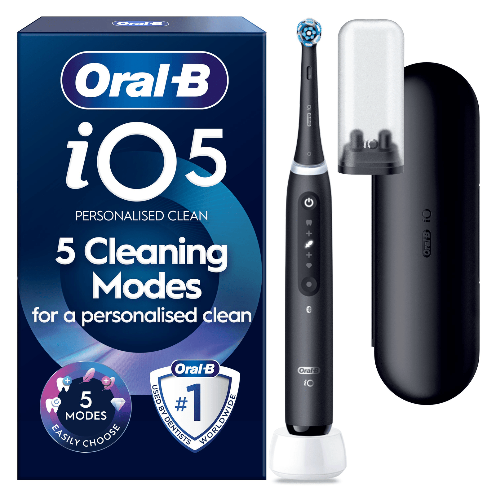 Oral B iO5 Black Electric Toothbrush Designed By Braun - Toothbrush