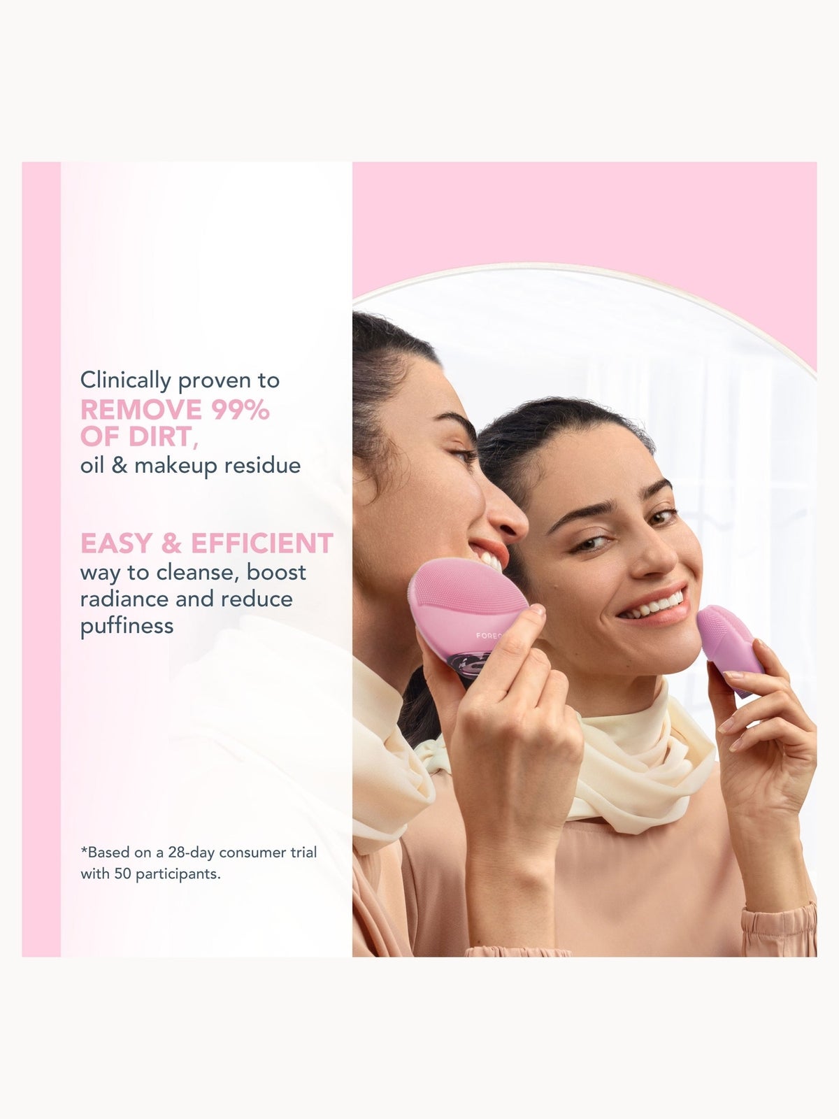 FOREO Luna 4 Mini (Various Shades) - Pearl Pink 3