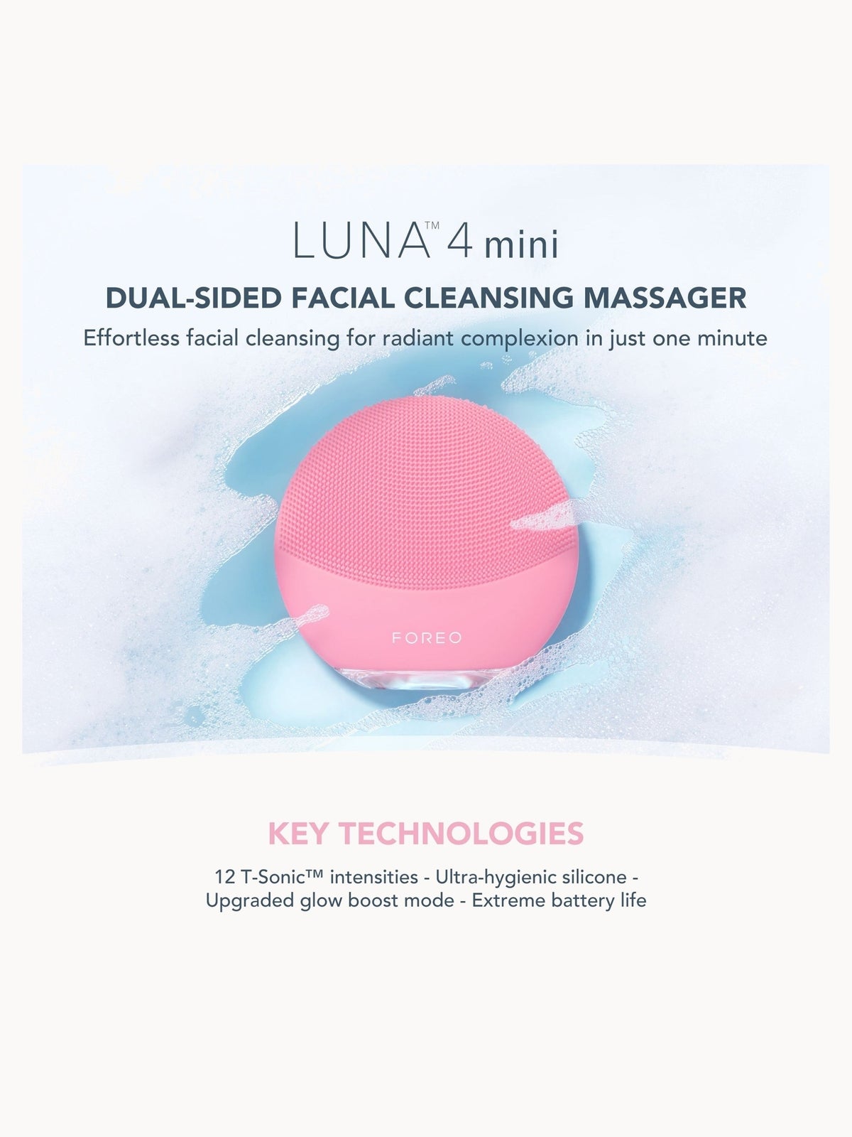 FOREO Luna 4 Mini (Various Shades) - Pearl Pink 2