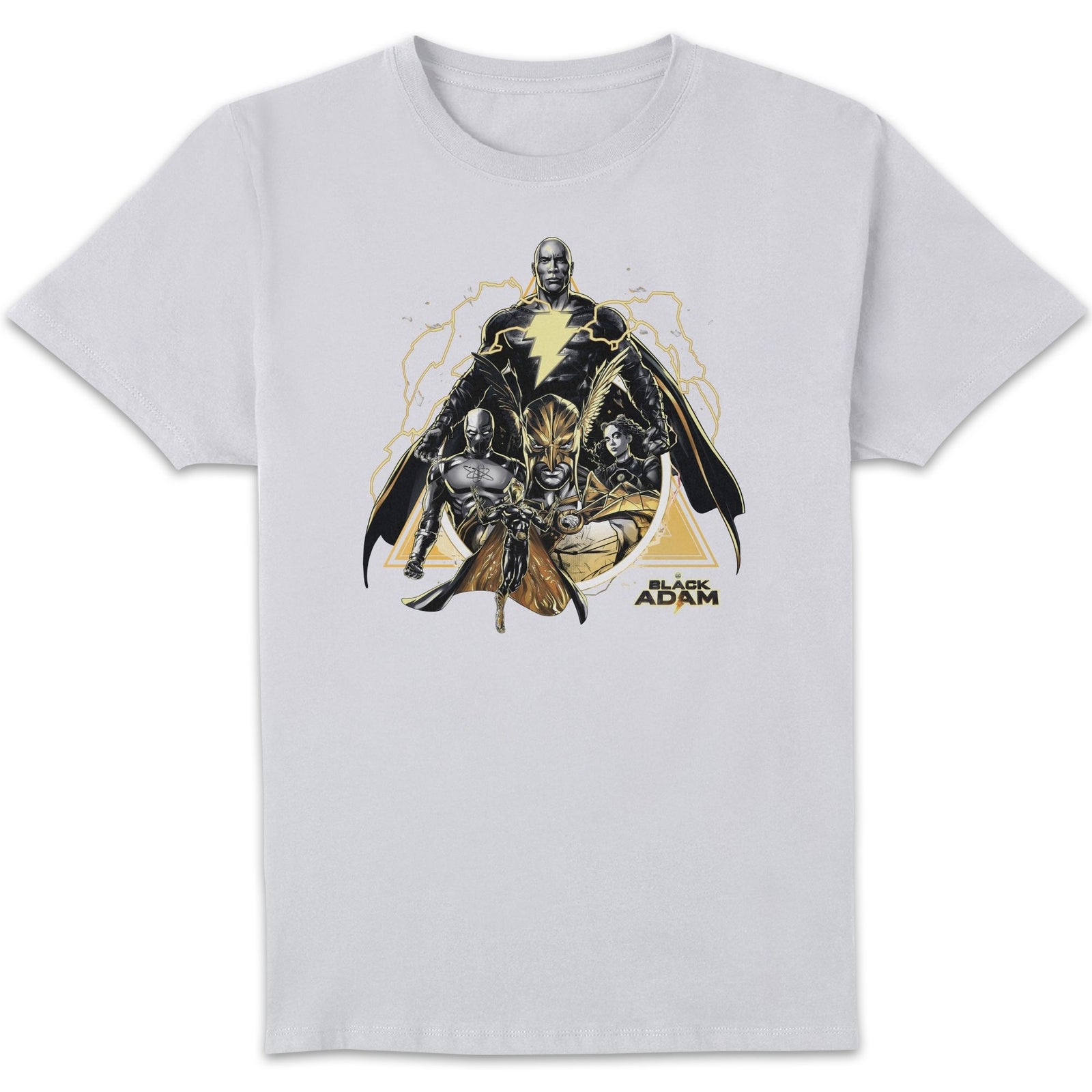 DC Black Adam Characters Unisex T-Shirt - White - 5XL