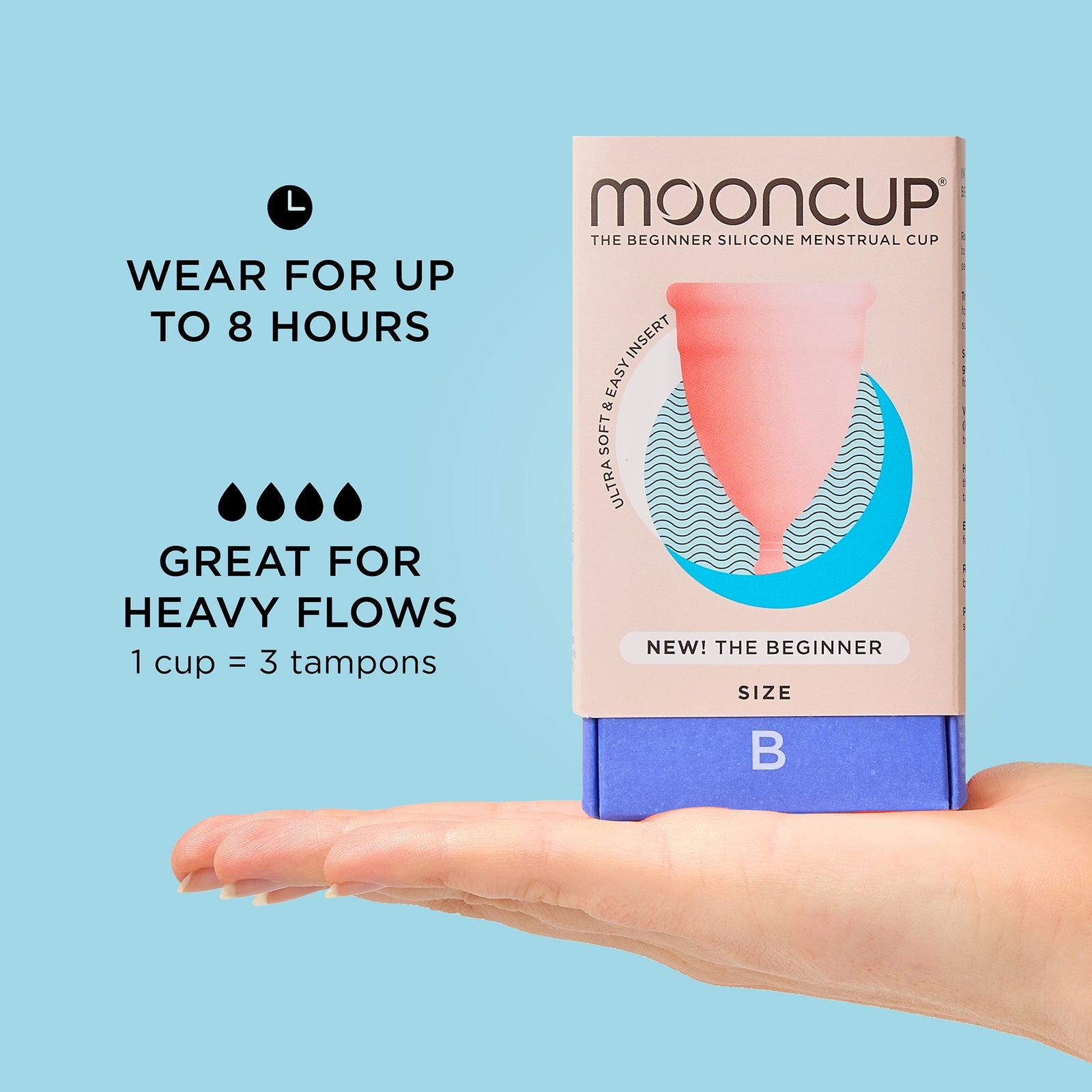 Mooncup Beginner Menstrual Cup - Size B 2