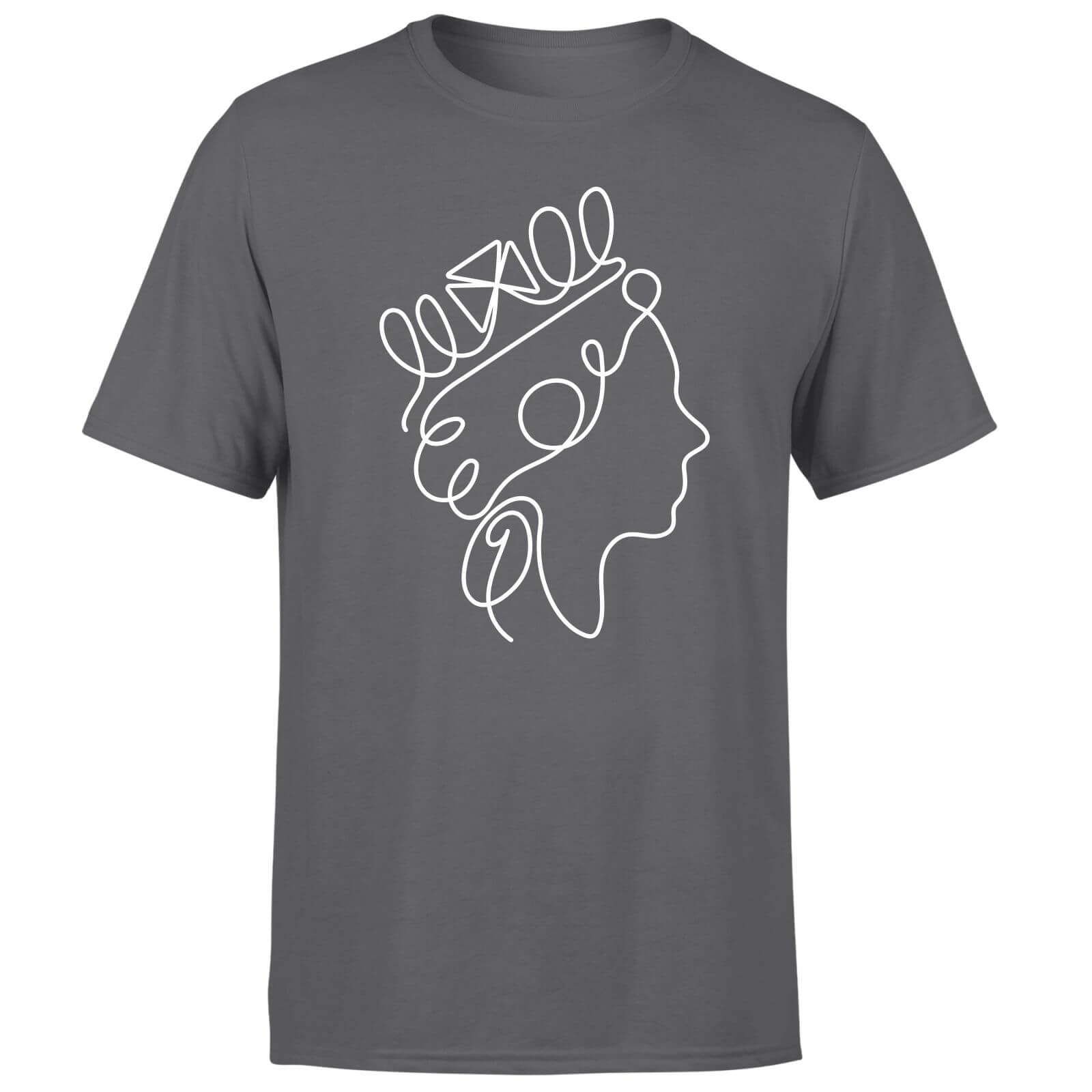 Queen Linework Men's T-Shirt - Charcoal - S - Charcoal