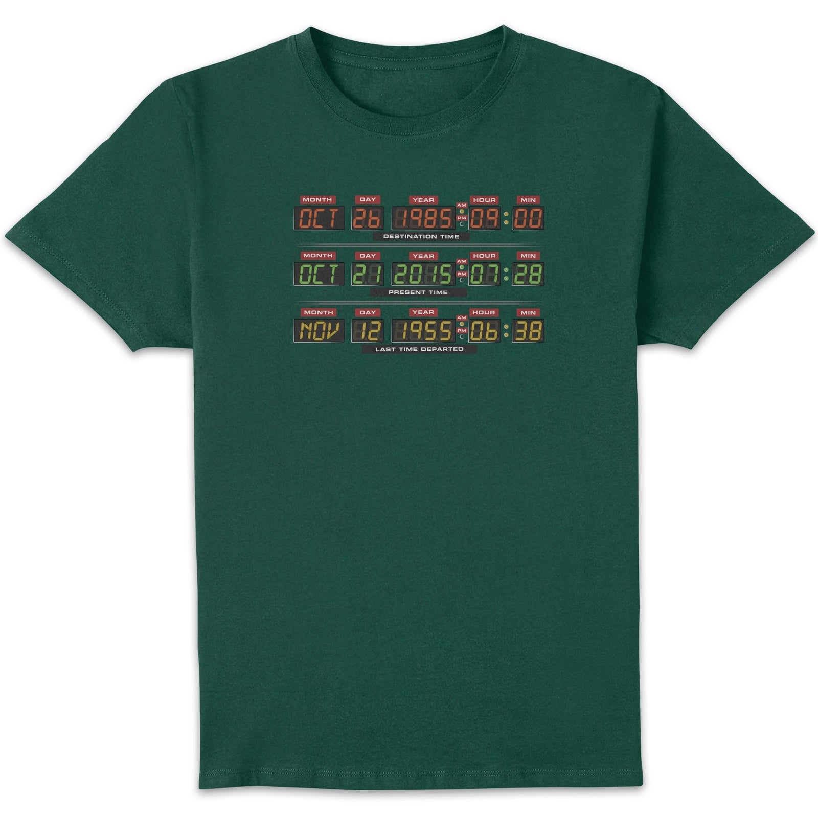 Back To The Future Destination Clock Men's T-Shirt - Green - S
