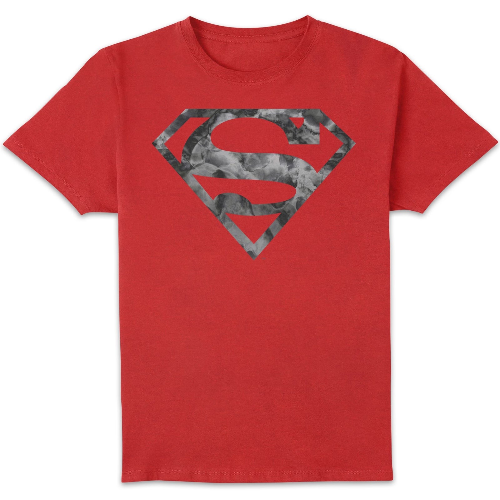 Marble Superman Logo Men's T-Shirt - Red - M