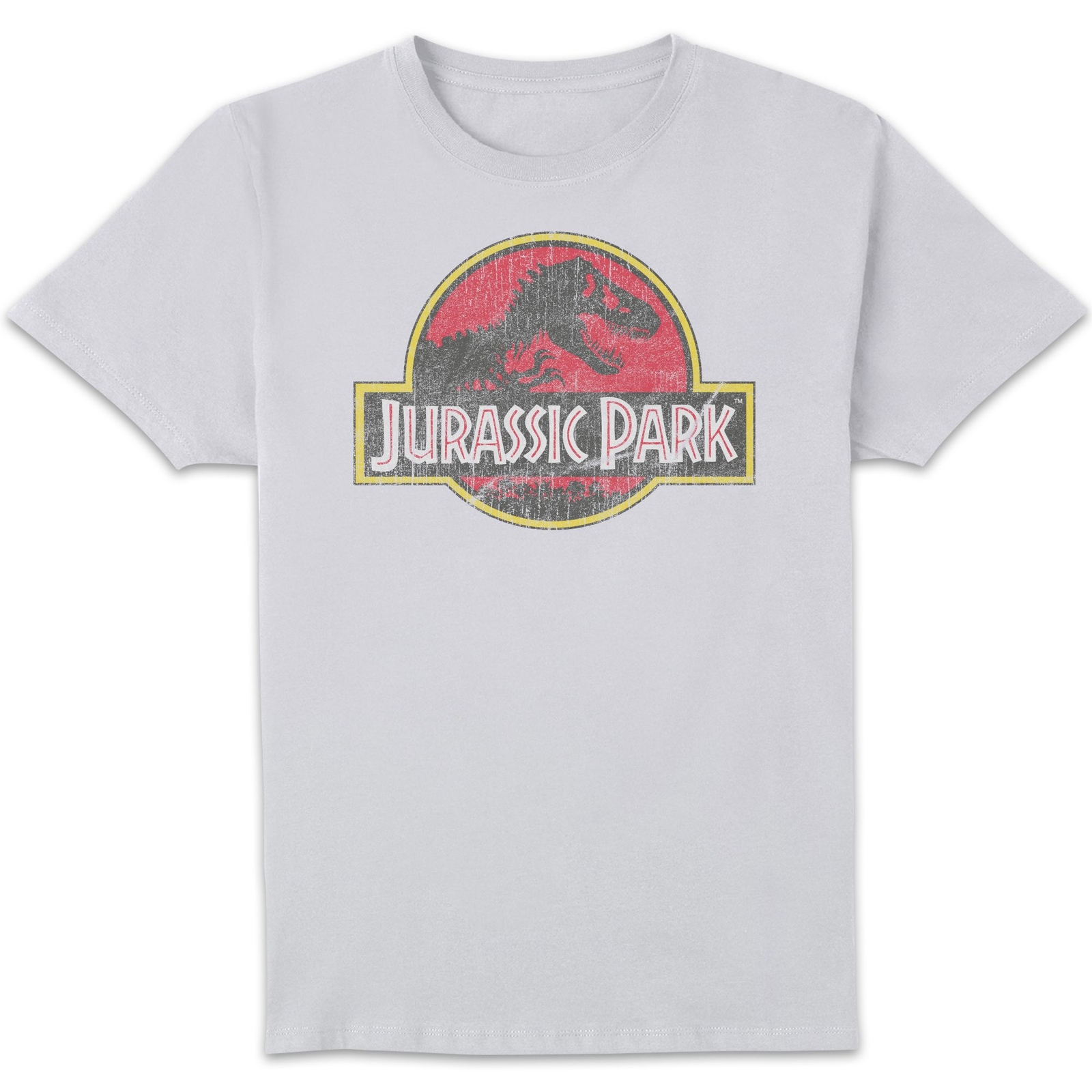 Jurassic Park Logo Vintage Men's T-Shirt - White - XL