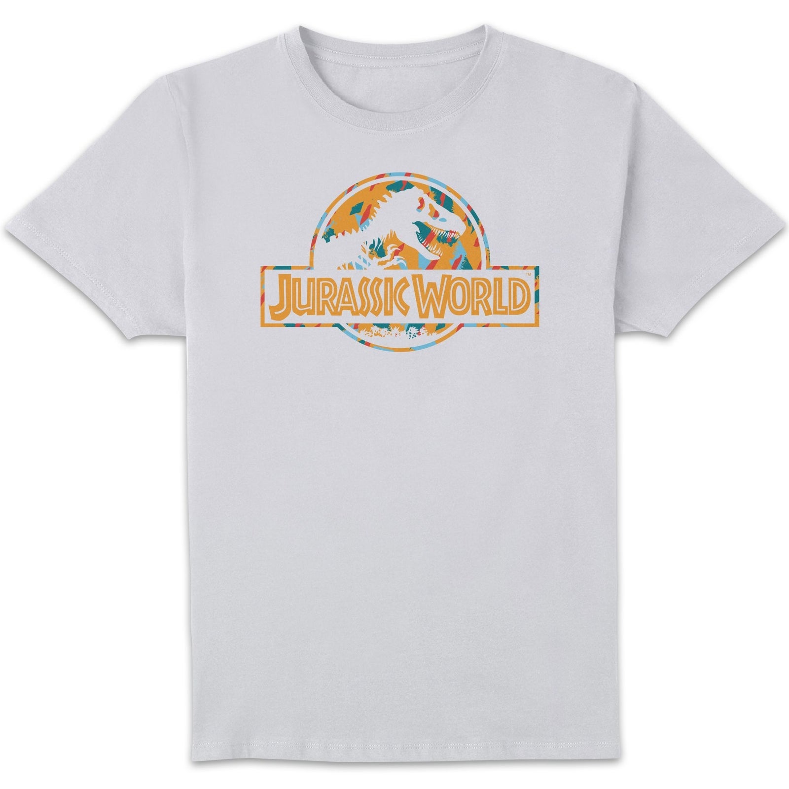 Jurassic Park Logo Tropical Homme T-shirt - Blanc