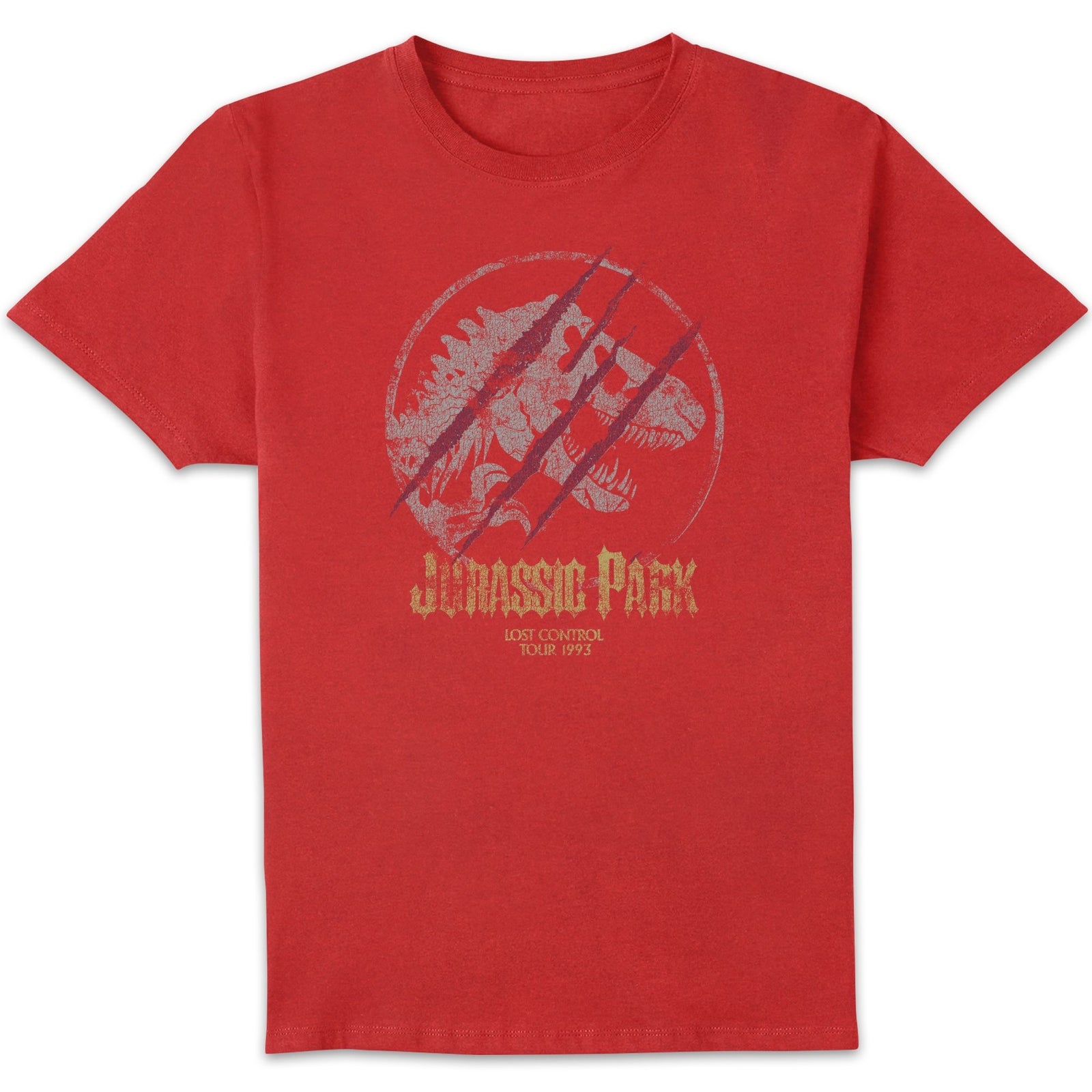Jurassic Park Lost Control Men's T-Shirt - Red - XL