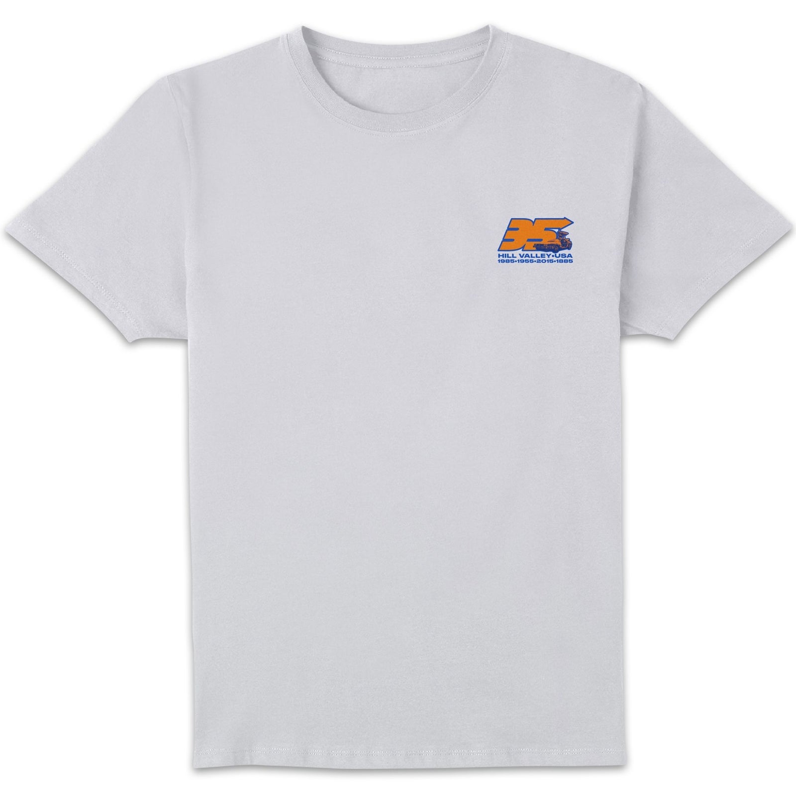 Back To The Future 35 Hill Valley Front Men's T-Shirt - White - 5XL