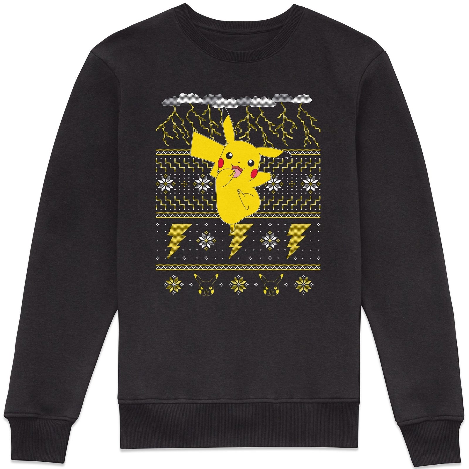 Pokemon Pikachu Christmas Christmas Jumper - Black - L