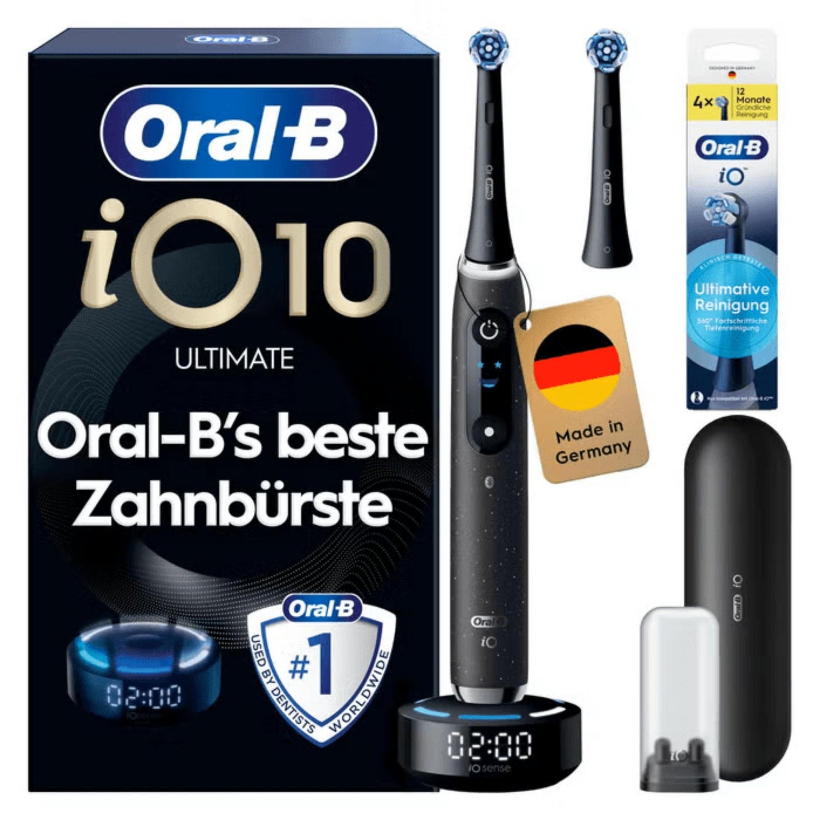 Premium Black Bundle: Oral-B iO Series 10 Cosmic Black mit Zahnseide-Sticks - Image 12