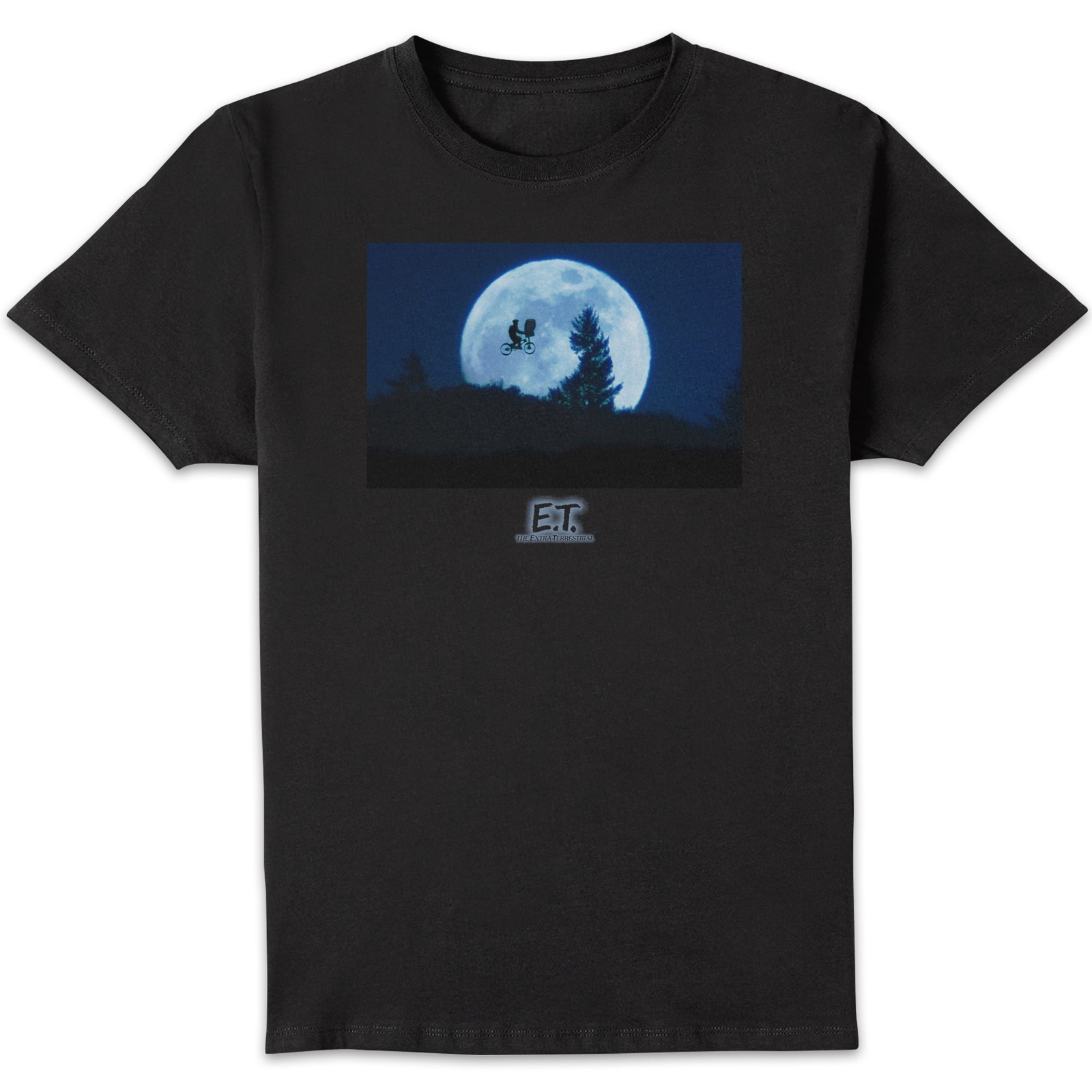 E.T. the Extra-Terrestrial Moon Cycle Unisex T-Shirt - Black - XL