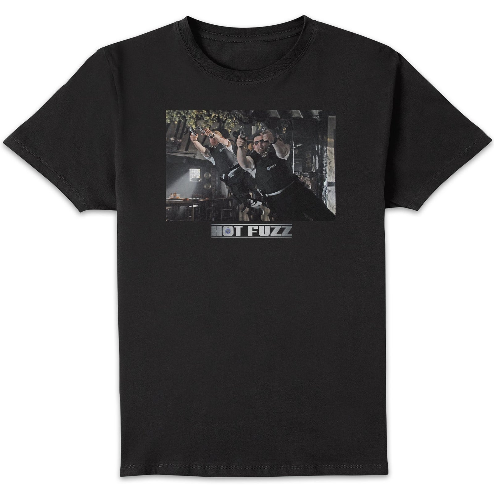 Hot Fuzz Pub Scene Unisexe T-shirt - Noir