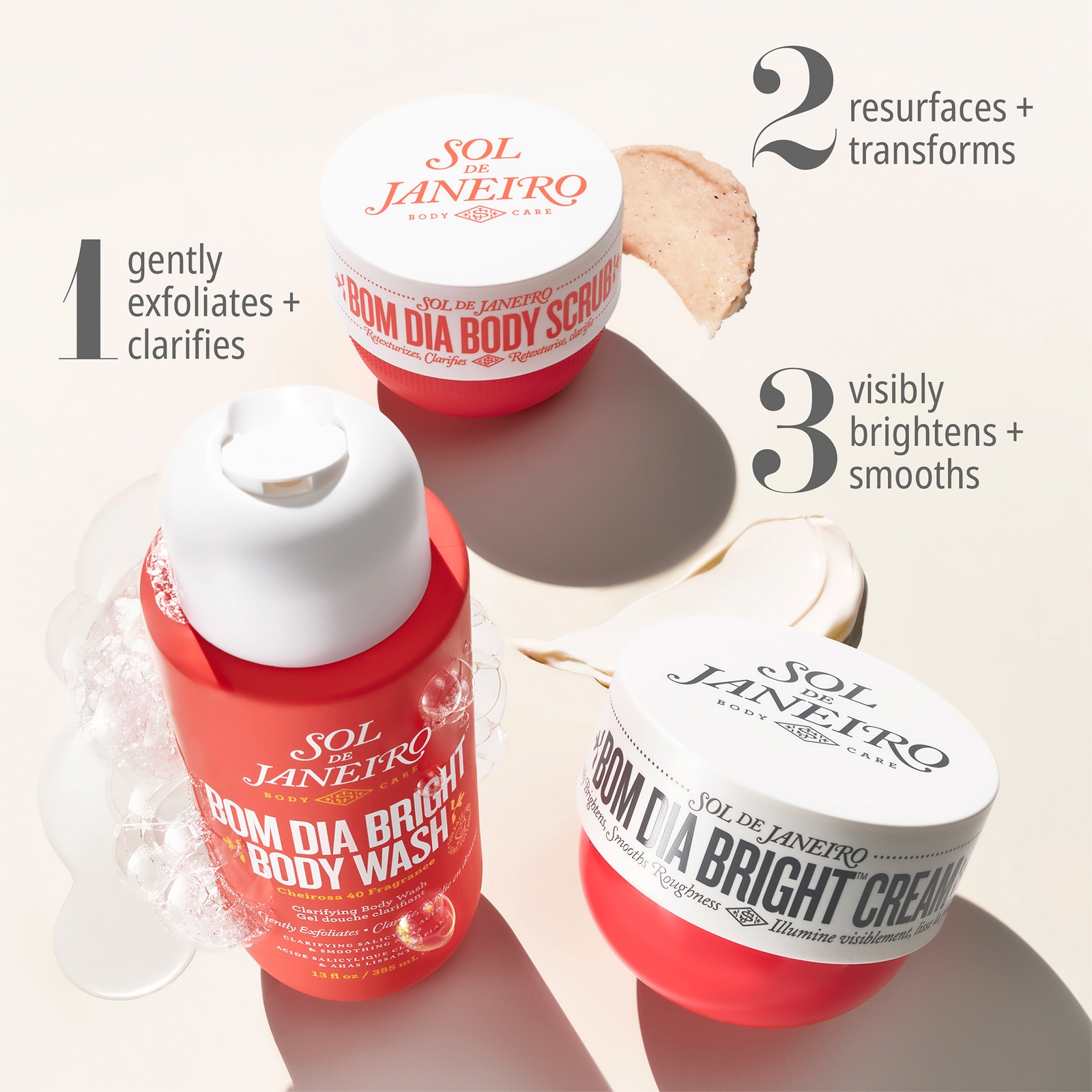 Thumbnail - Sol de Janeiro Bom Dia Bright Clarifying AHA BHA Bade- und Duschgel 90 ml