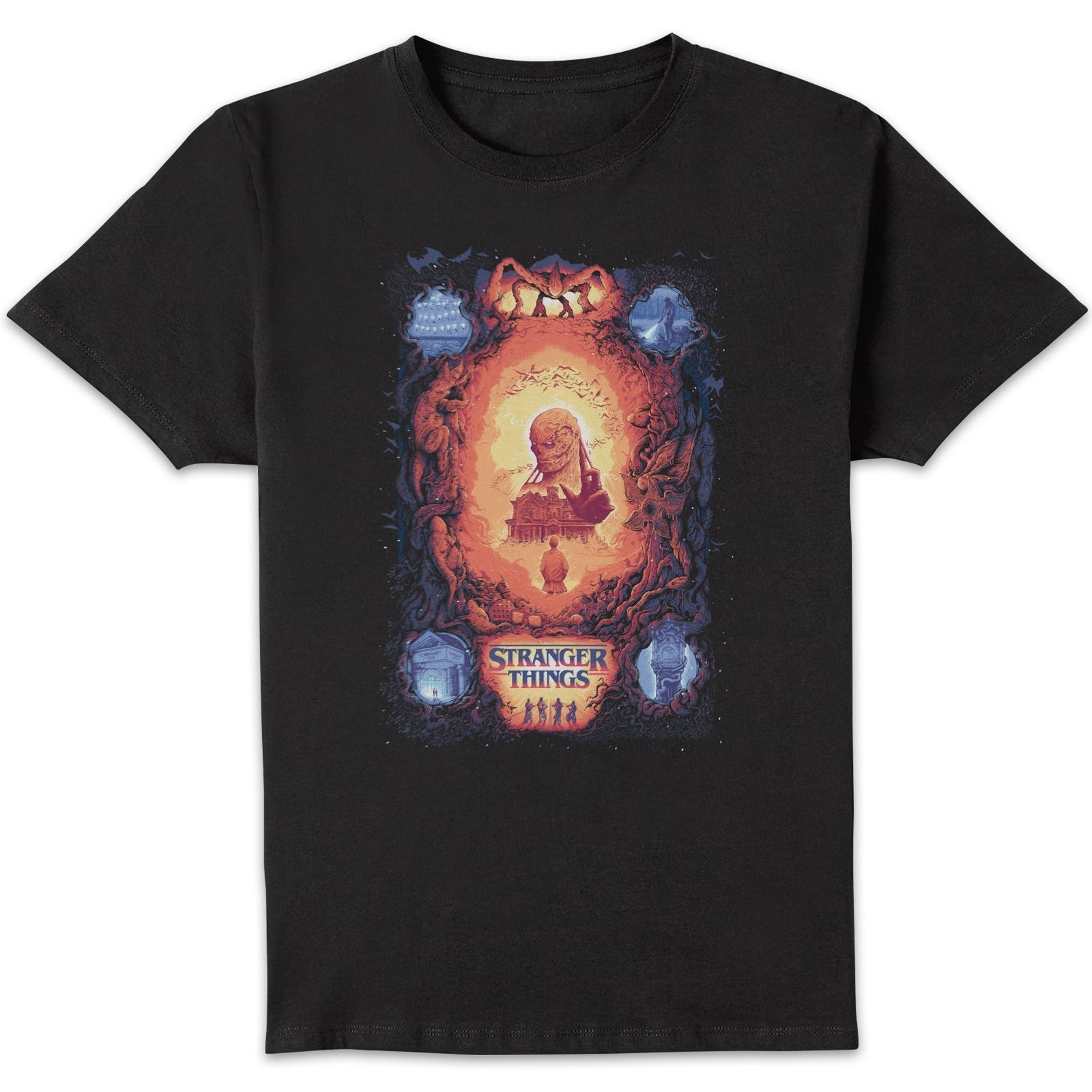 T-shirt pour homme Stranger Things x Alex Hovey Vecna Illustration - Noir - S