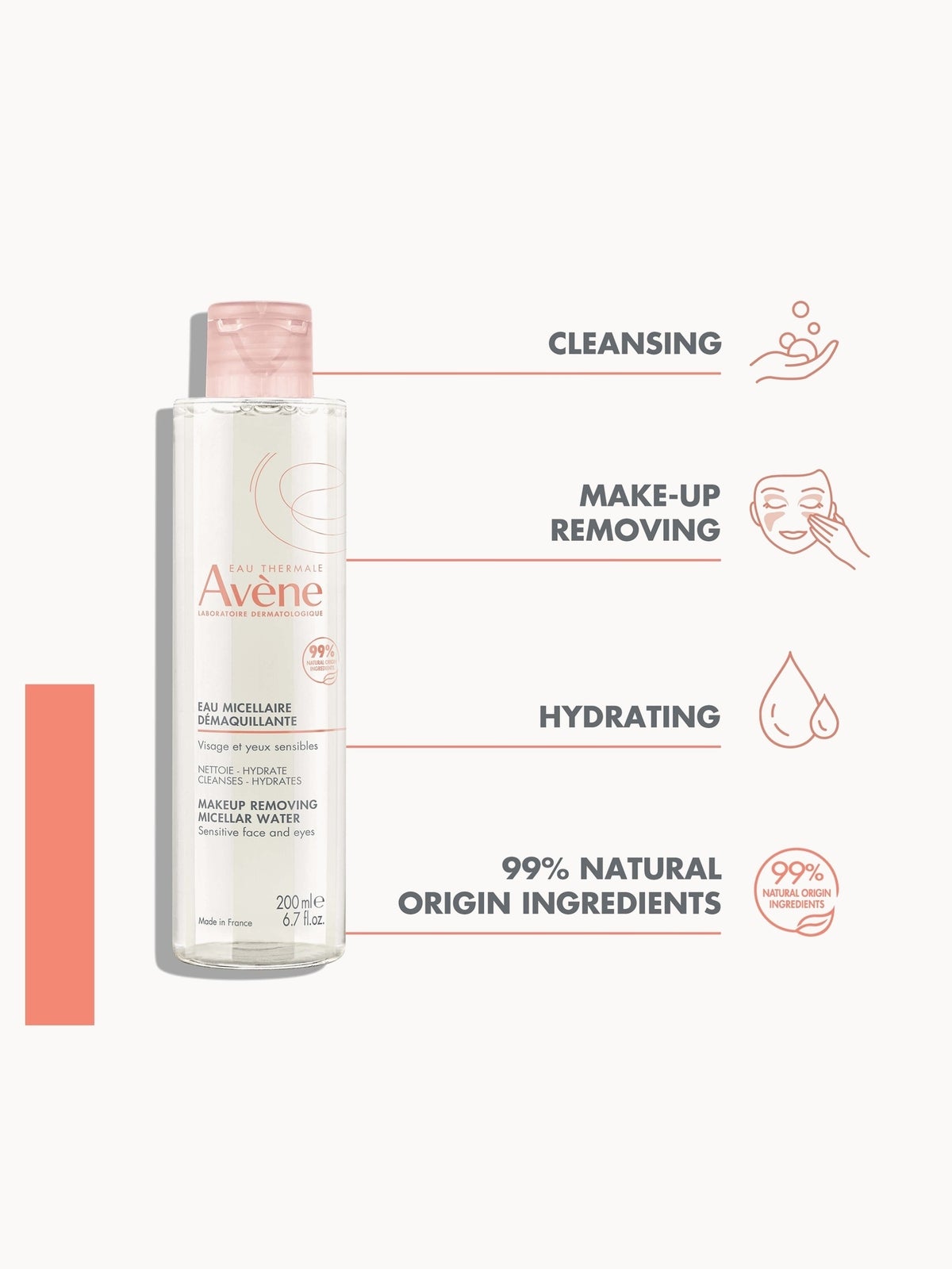 Avène Make-Up Removing Micellar Water 200ml 3
