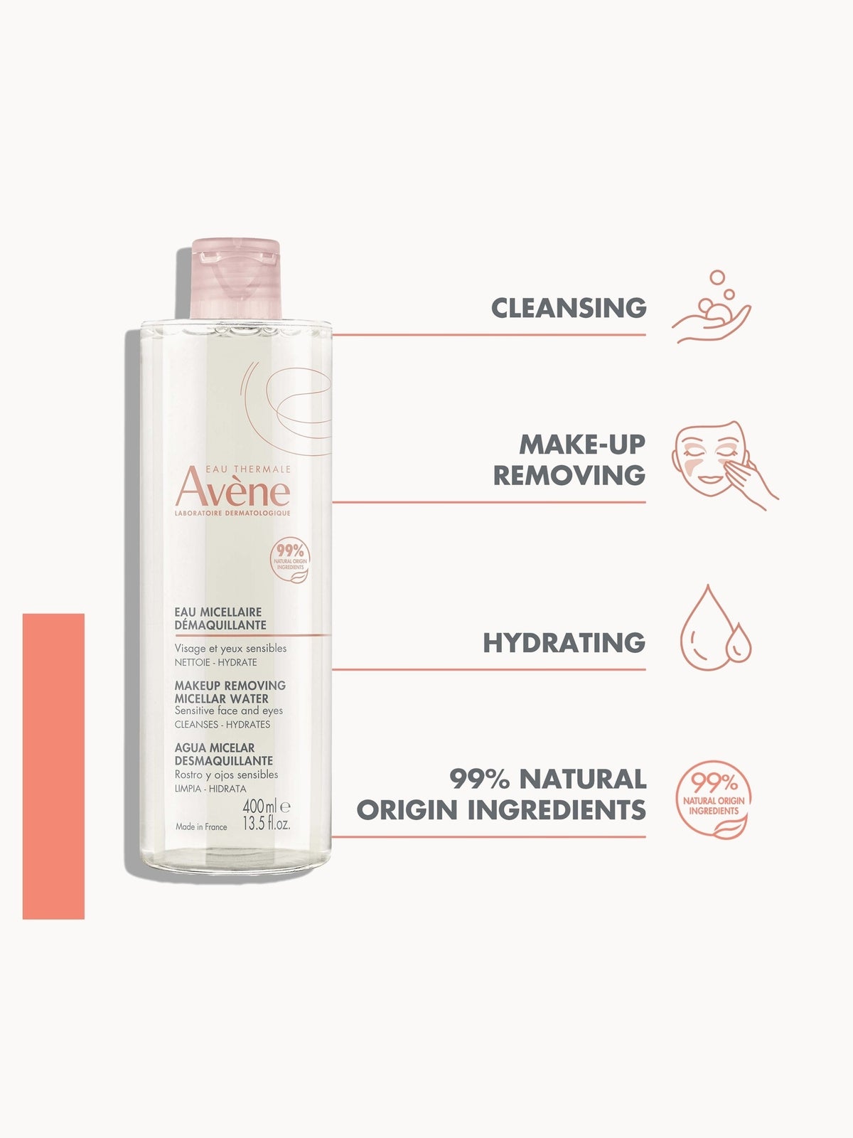 Avène Make-Up Removing Micellar Water 400ml 3