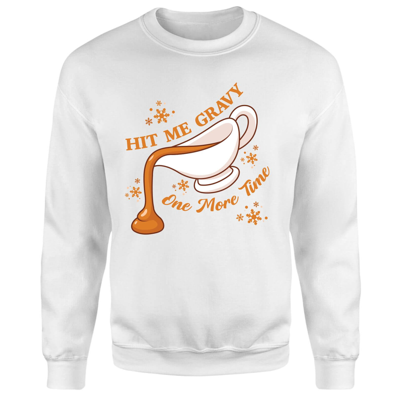 Hit Me Gravy One More Time Christmas Jumper - White - XL - White