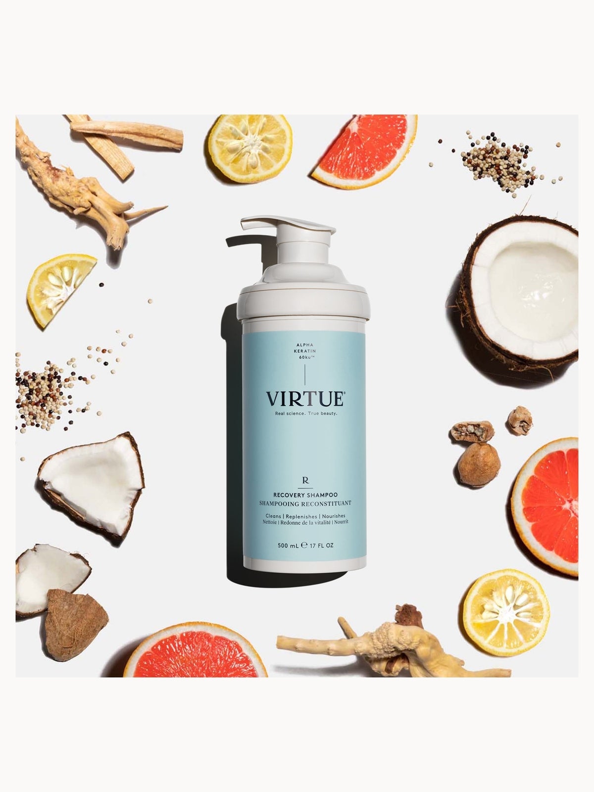 VIRTUE Recovery Shampoo Professional Size 500ml 4