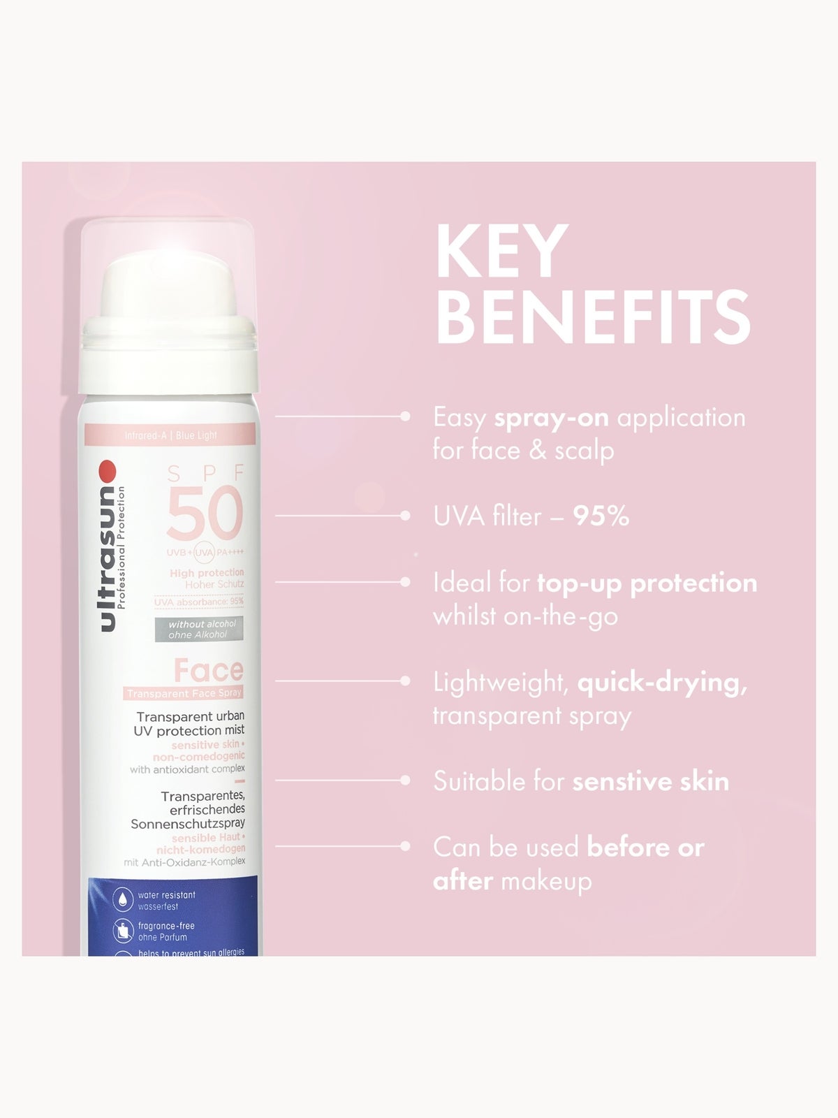 Ultrasun Face & Scalp UV Protection Mist SPF50 150ml, photo 2