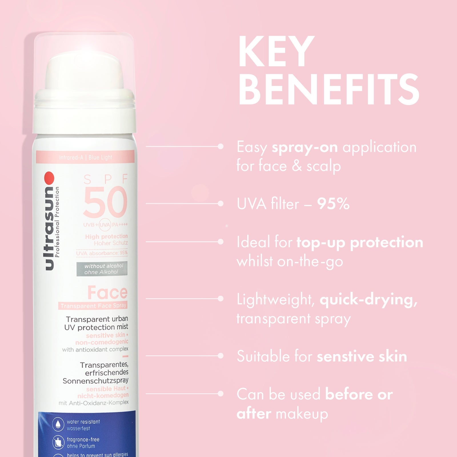 Ultrasun Uv Face And Scalp Mist Spf50 150ml