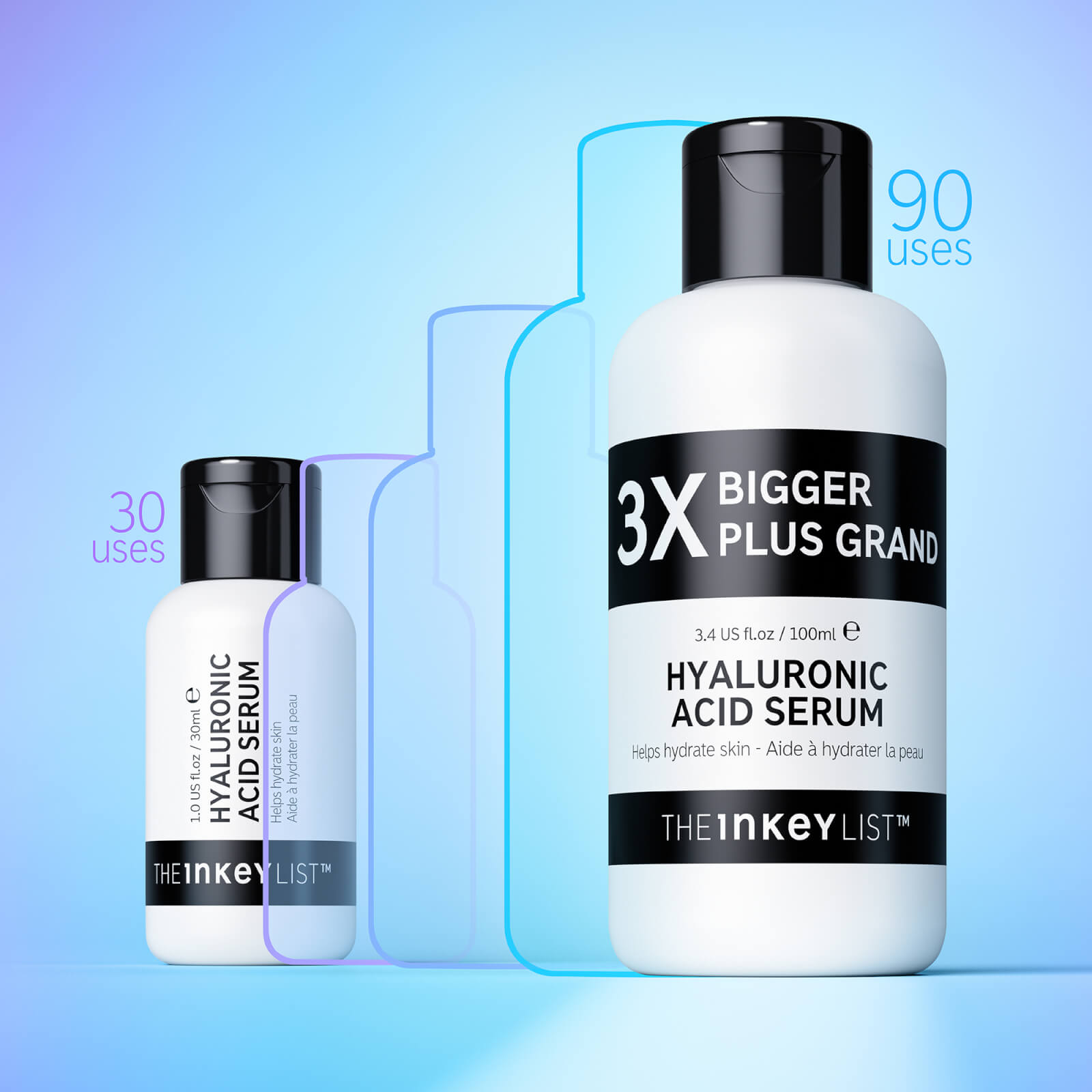 The INKEY List Supersize Hyaluronic Acid Serum 100ml (Worth £26.63) 2