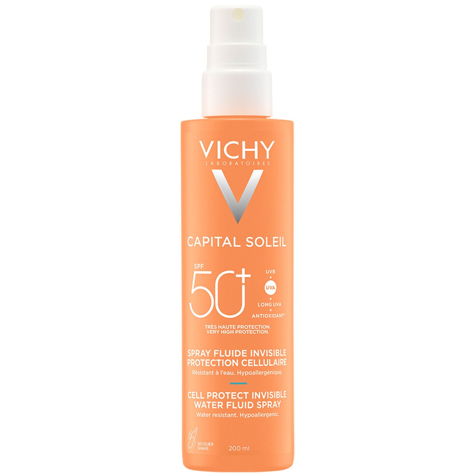 Vichy Capital Soleil Cell Protect Invisible High UVA and UVB Sun Protection Spray SPF50+ 200ml
