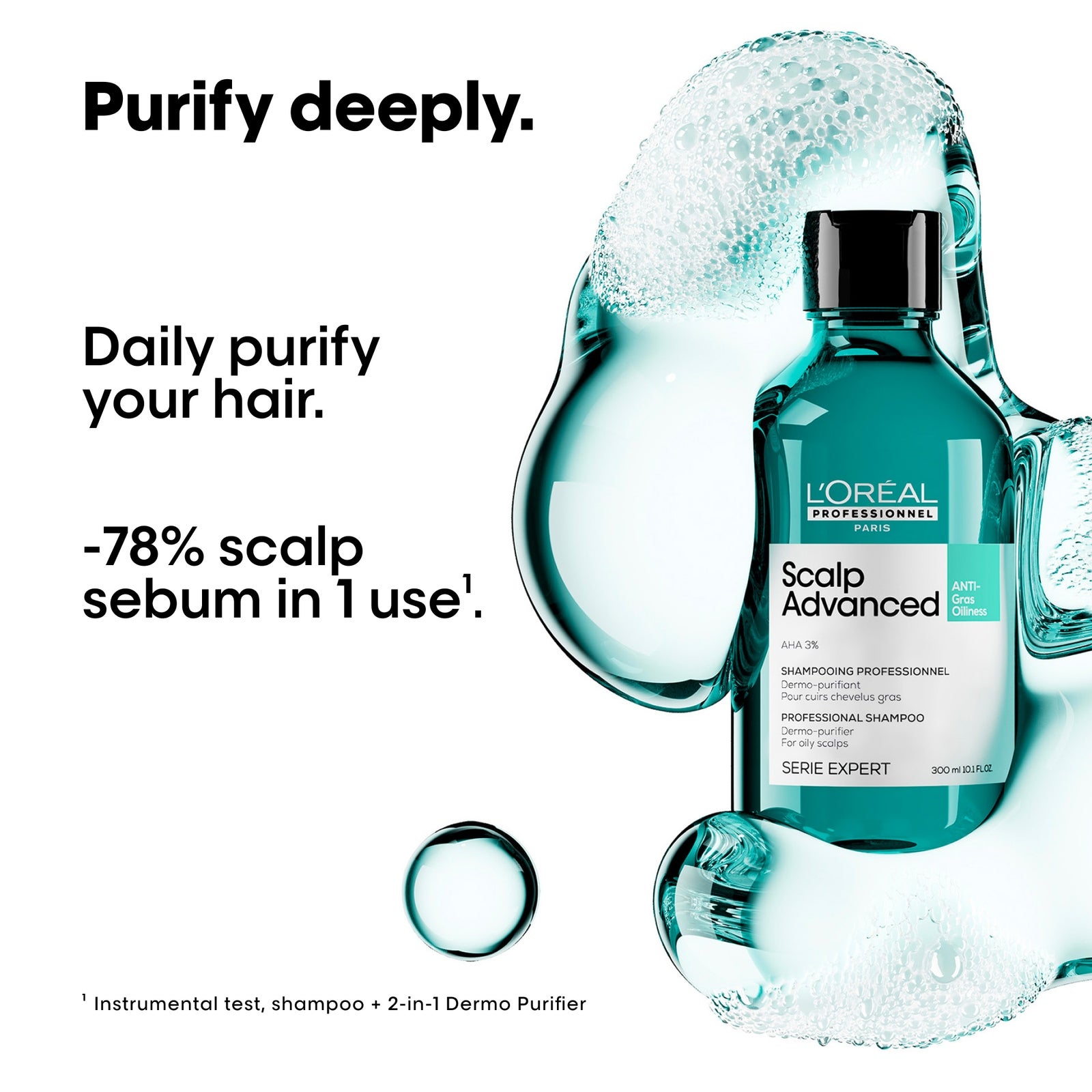 L'Oréal Professionnel Série Expert Scalp Advanced Shampooing Dermo-purifiant Régulateur de Sébum 300 ml